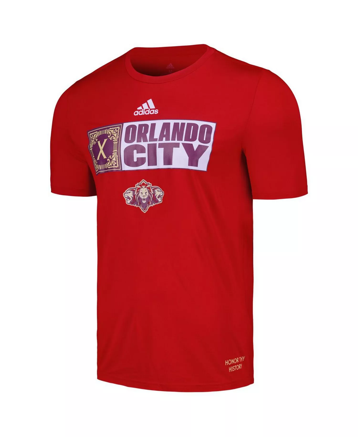 Men's Red Orlando City SC 2024 Jersey Hook AEROREADY T-Shirt - Red - L
