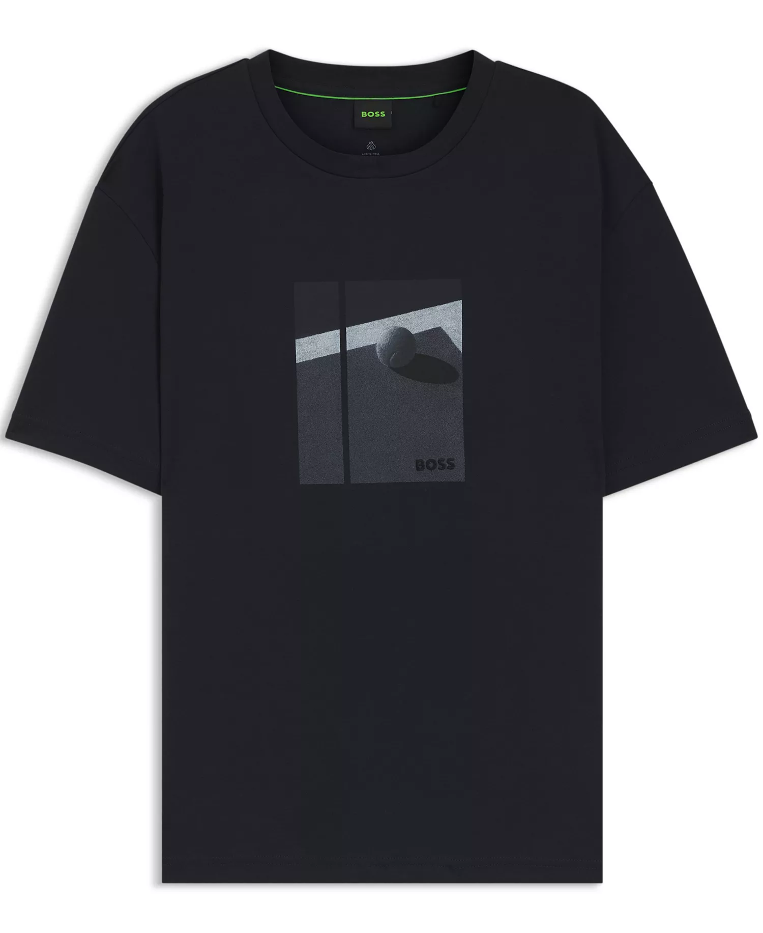 Men's Tennis Artwork Pima-Cotton T-Shirt - Dark Blue - L