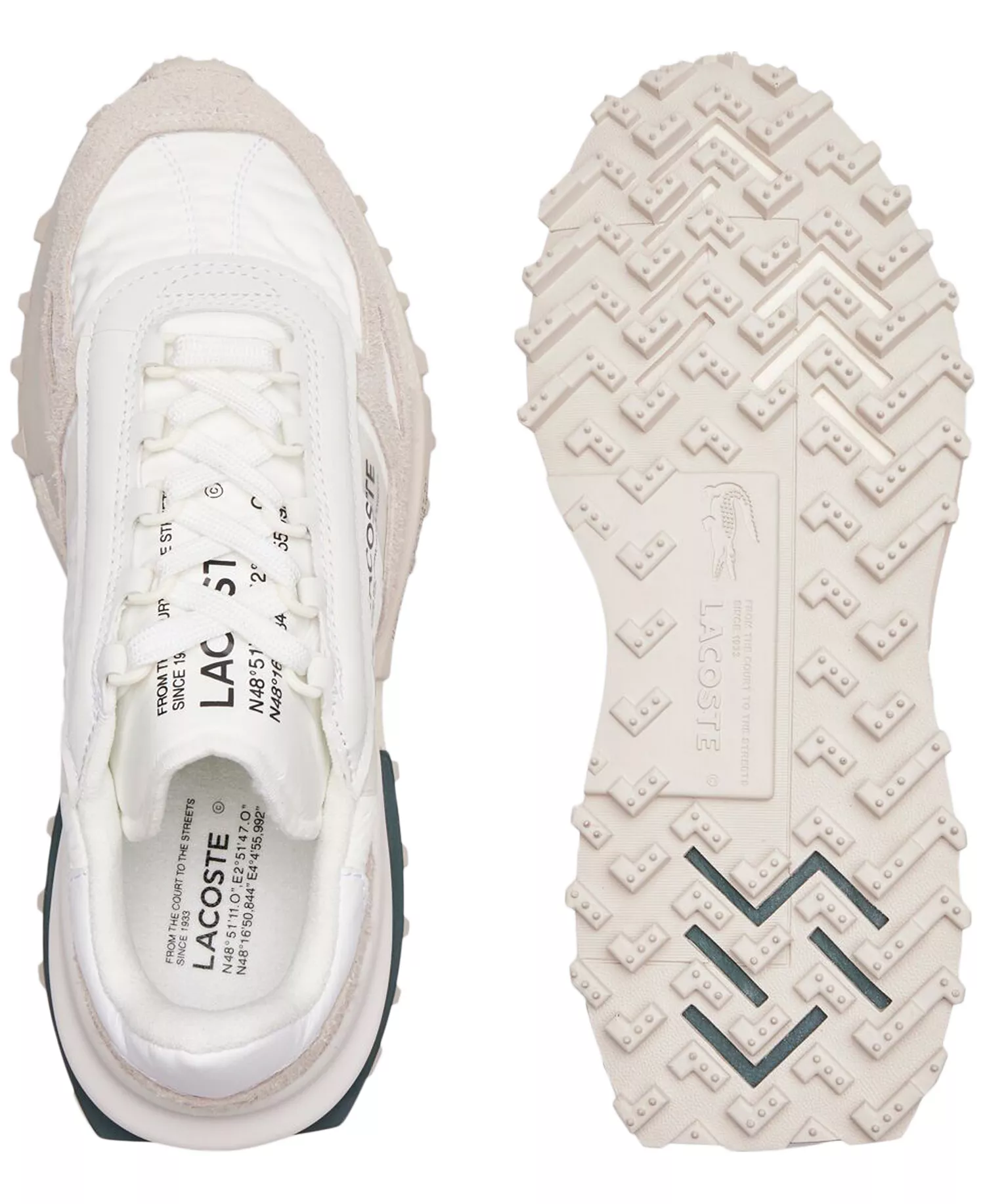 Men's Elite Active Lace-Up Sneakers - White/Dark Green - 12M