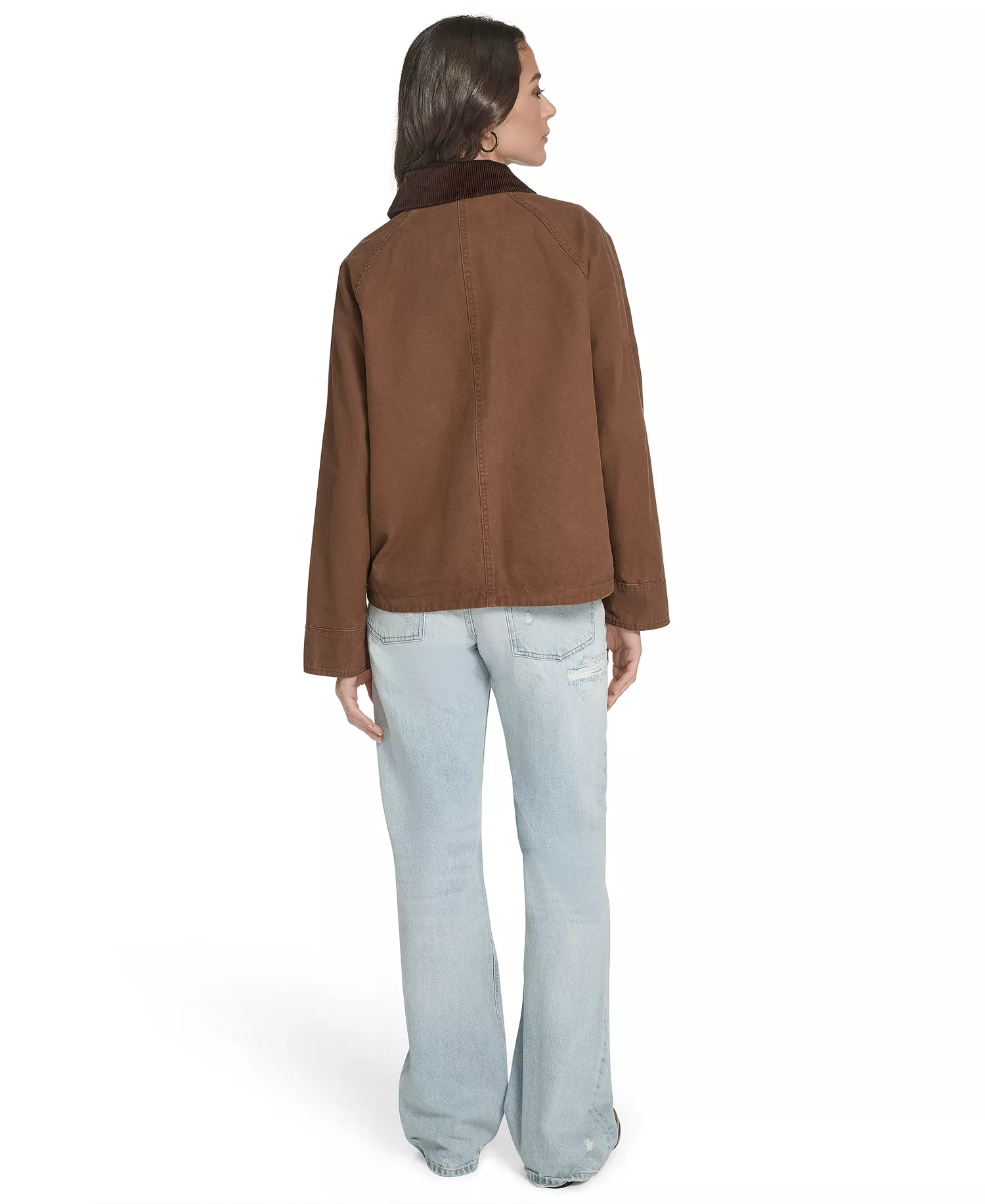 Women's Regular Short Cotton Barn Jacket - Bison - XL