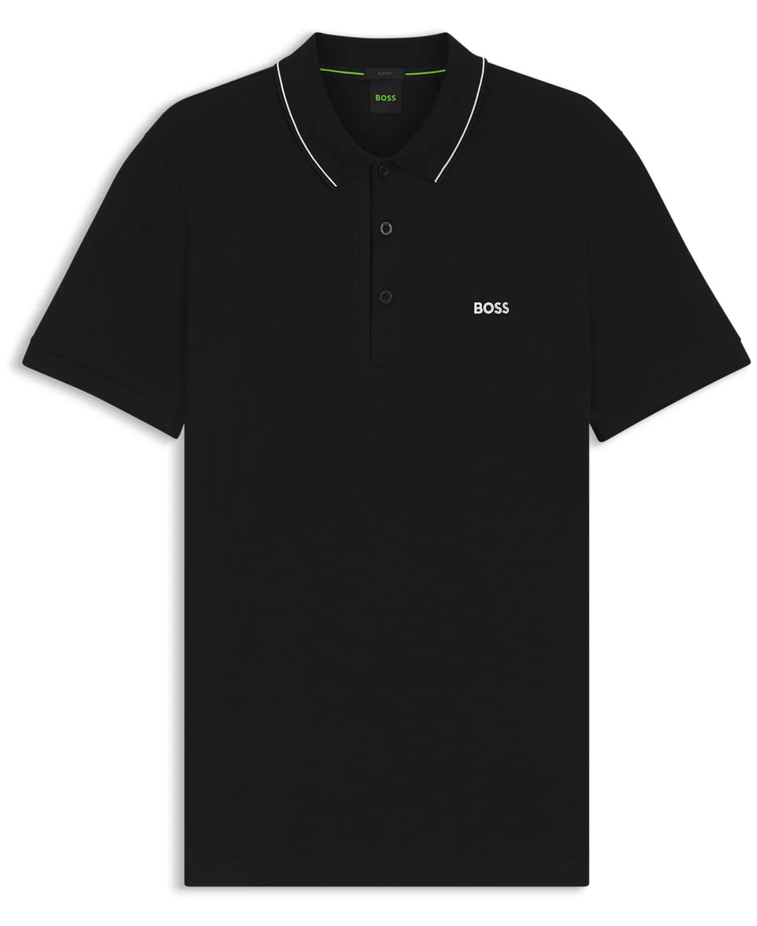 Men's Tonal Logo Slim-Fit Polo Shirt - Black - 2XL