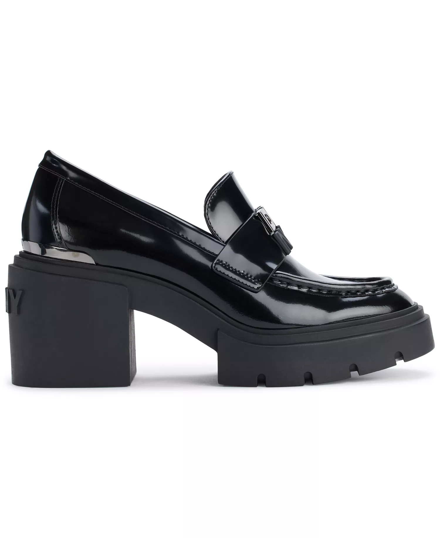 Women's Texas Heeled Platform Loafers - Black - 7.5M