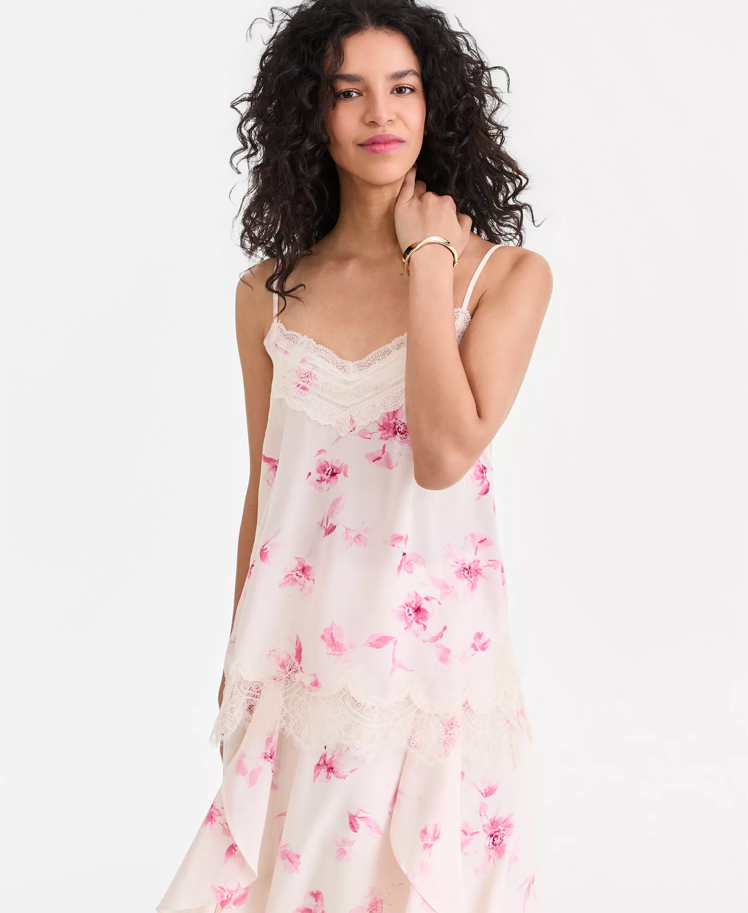 Women's Lace Trim Camisole, Macy's Exclusive - Aria Garden - L