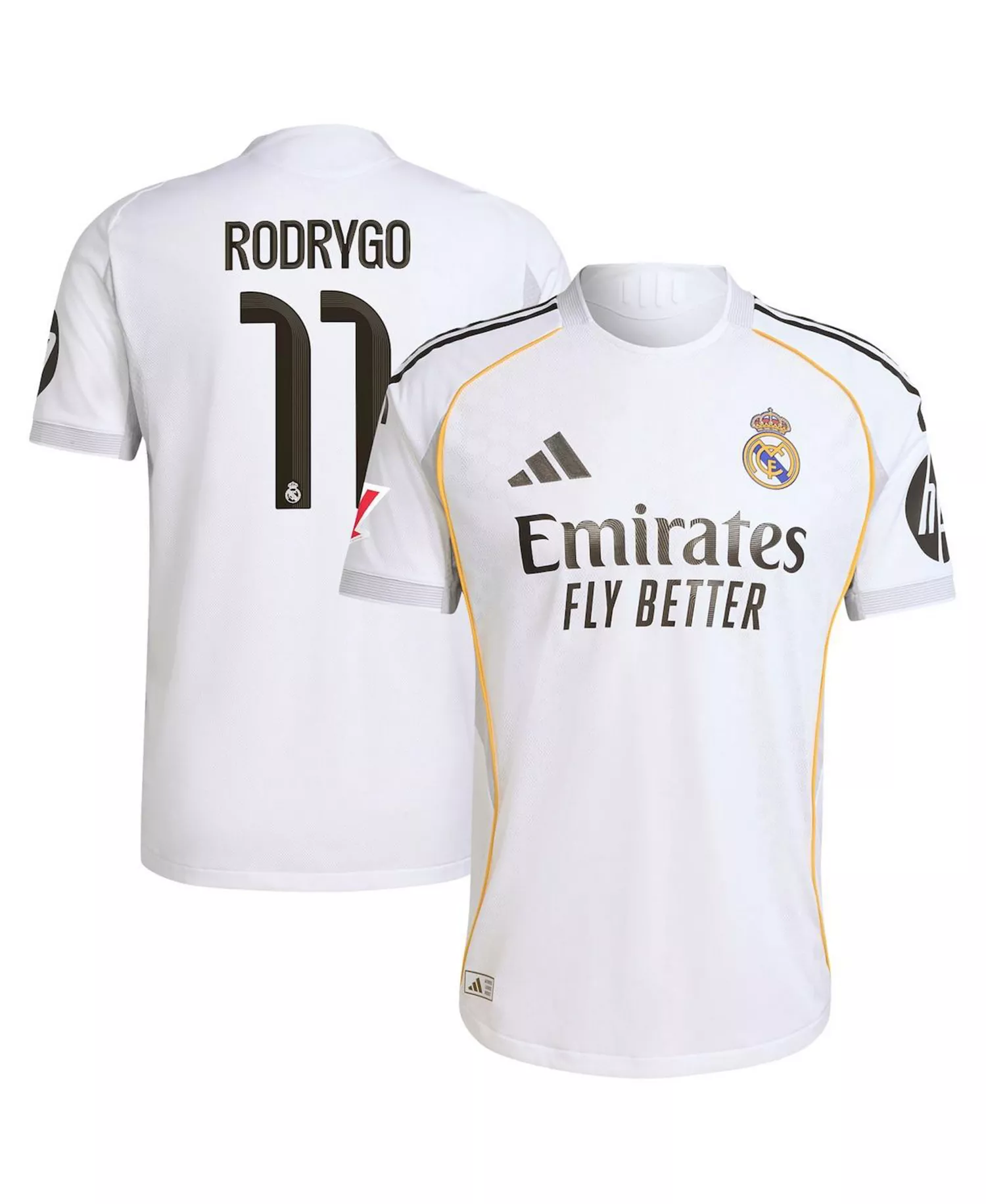 Men's Rodrygo White Real Madrid 2025/26 Home Authentic Jersey - White - 2XL