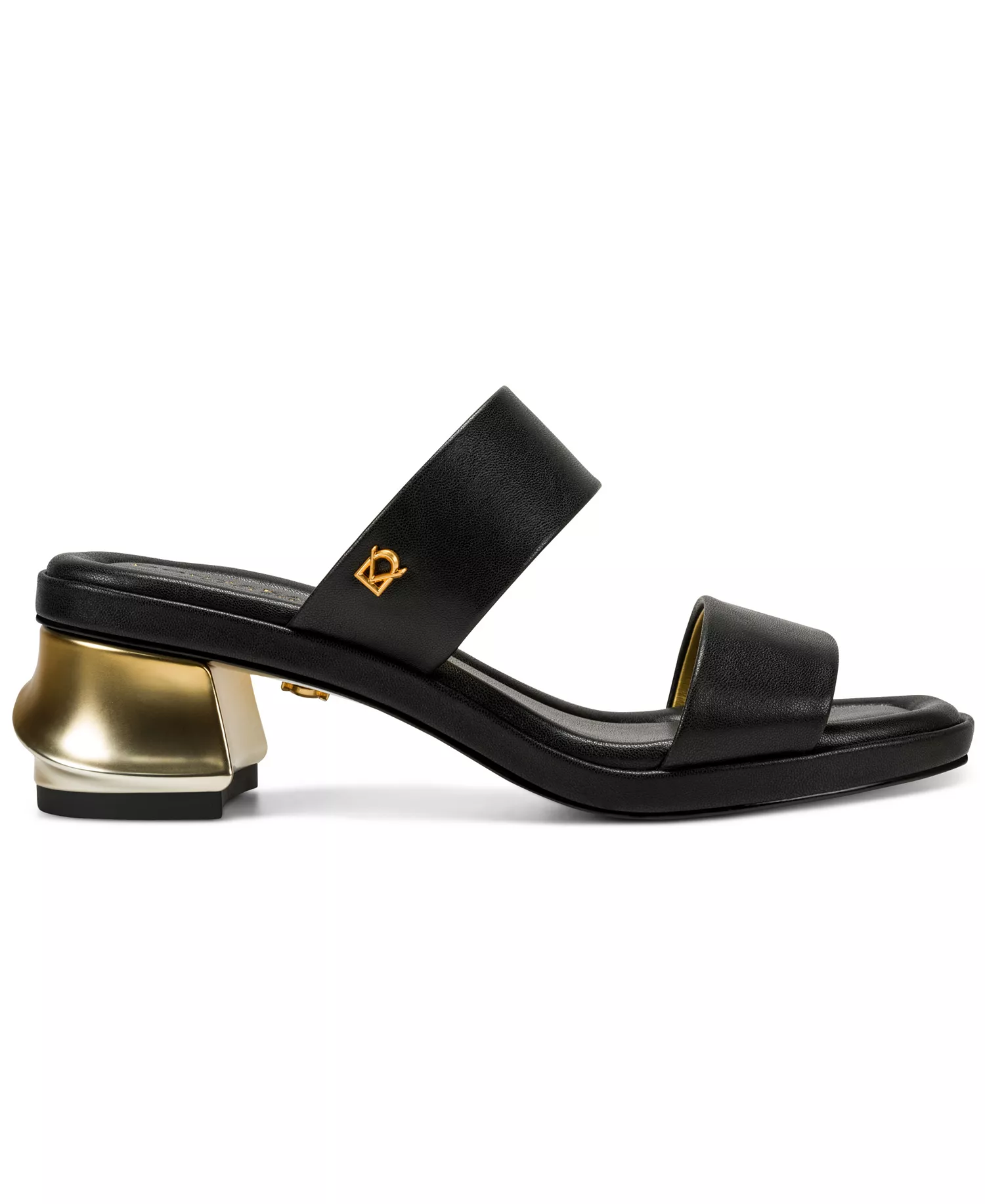 Women's Teagan Double Band Dress Sandals - Black - 10