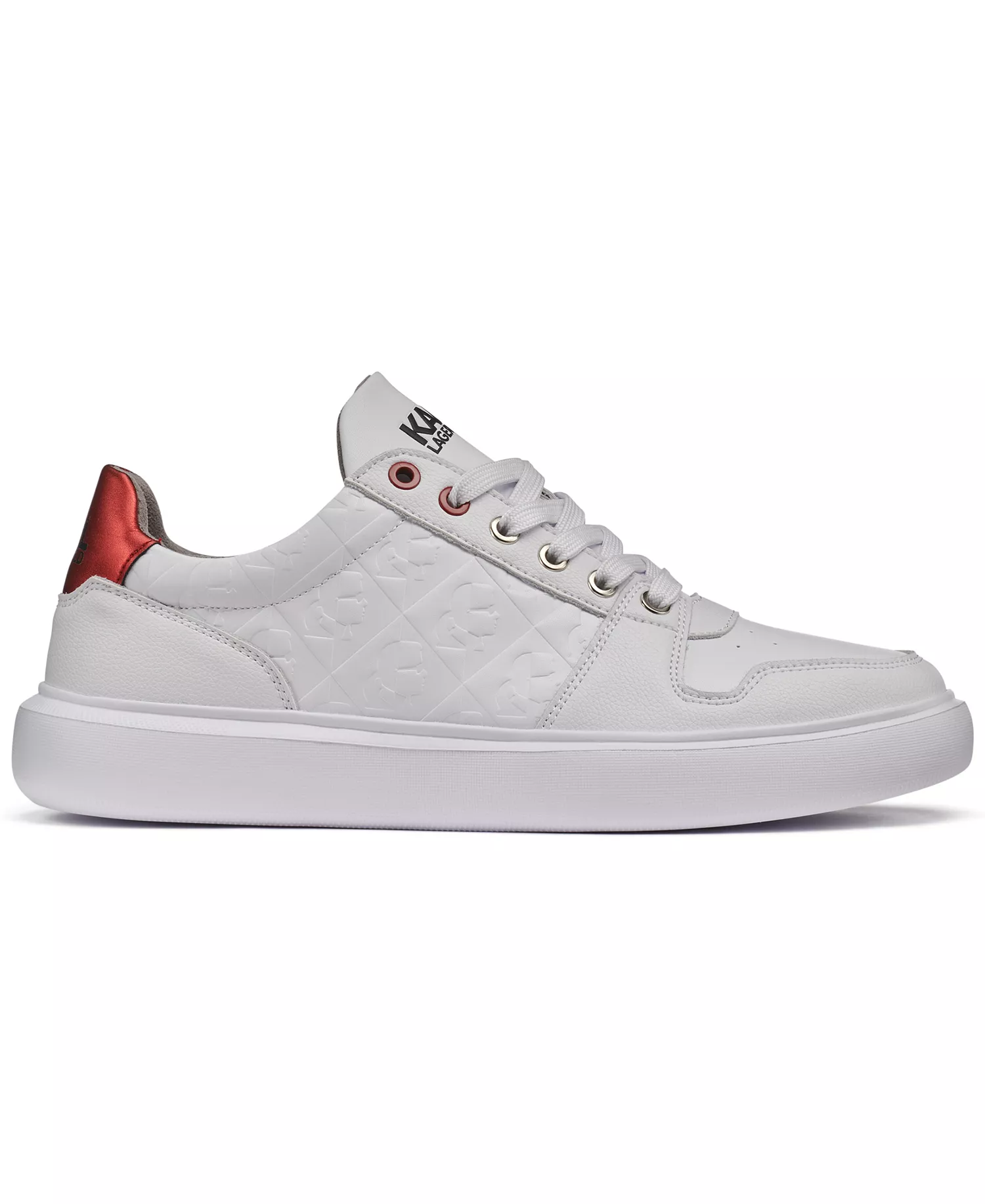 Men's 3D Logo Stamp Sneakers - White - 10.5M