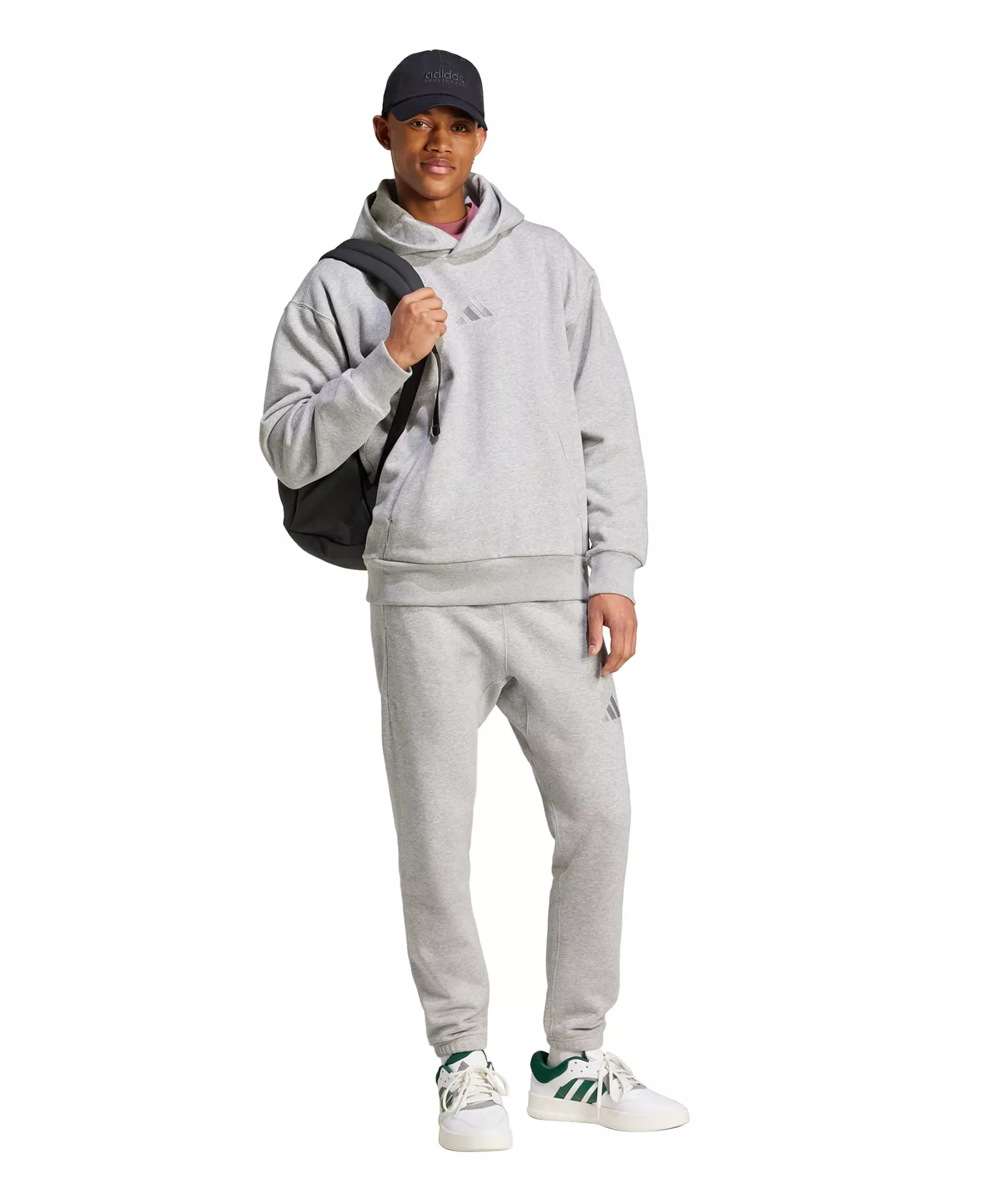 Men's Fleece Hooded sweatshirt - Gray heather - L