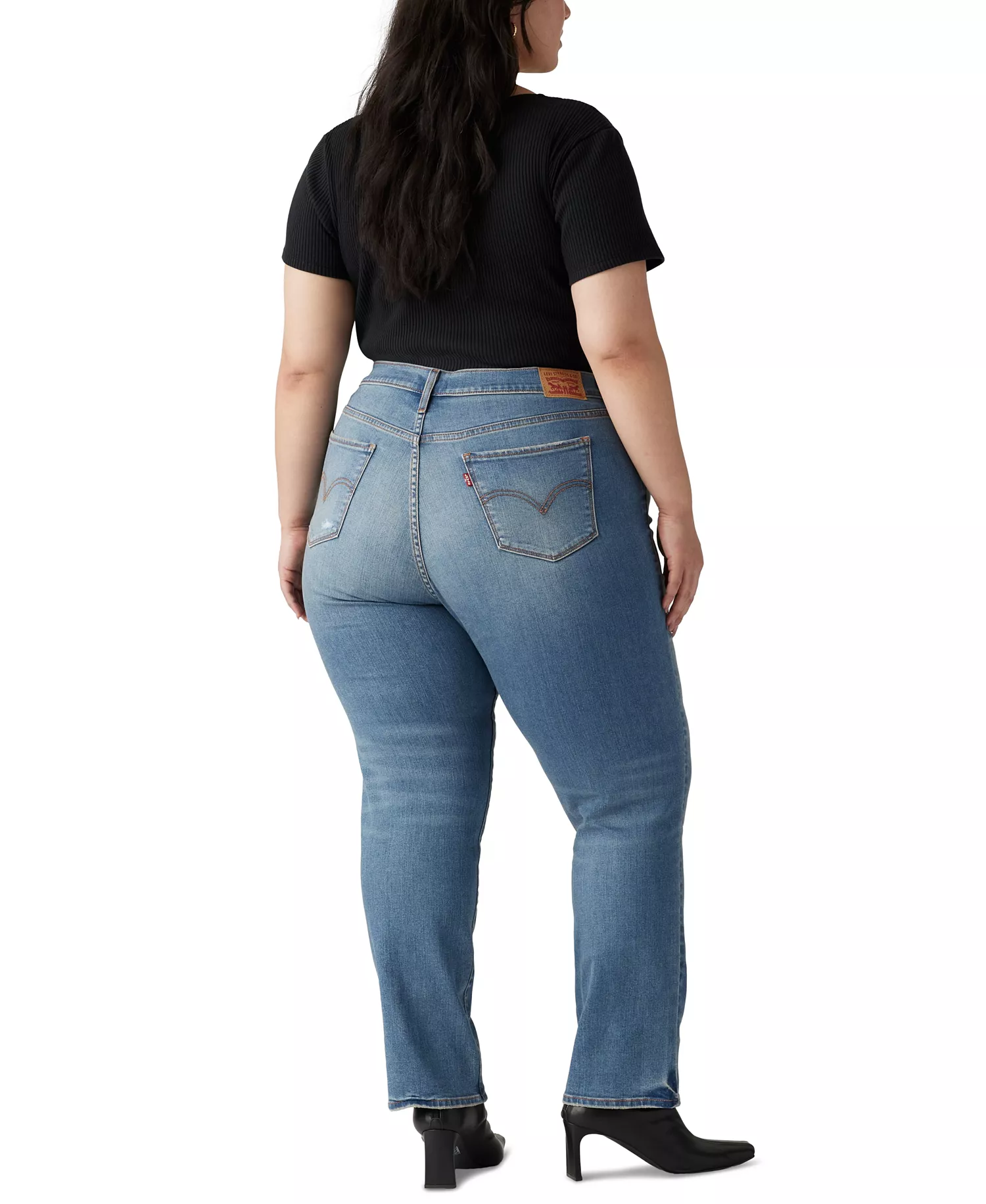 Trendy Plus Size Classic Straight Leg Jeans - Cave Wall - 16W