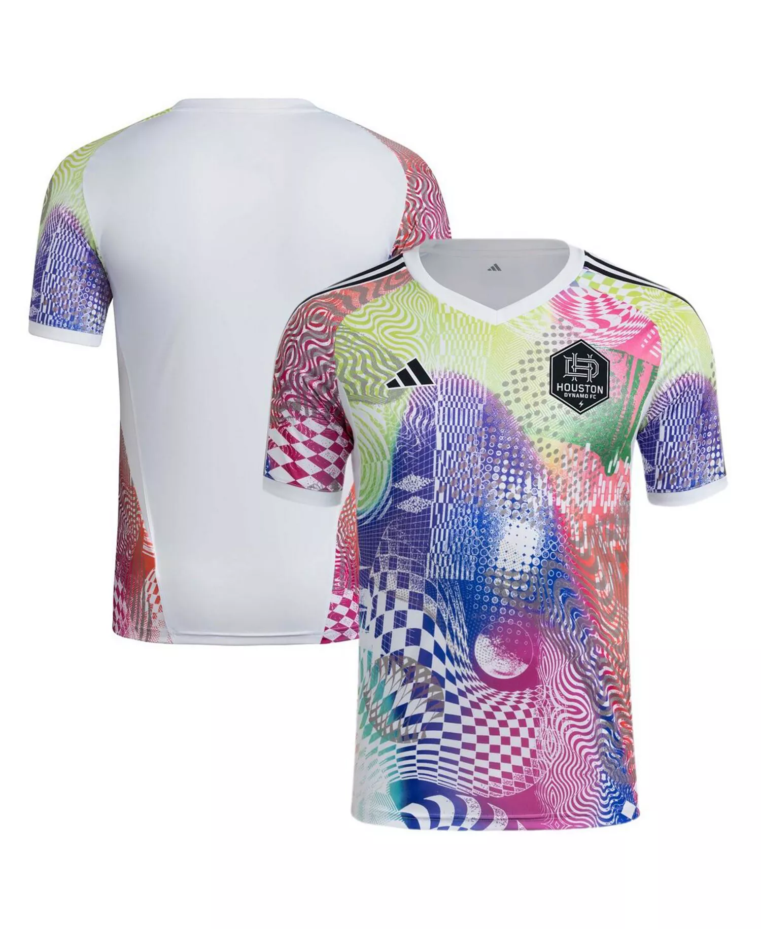 Men's White Houston Dynamo FC 2025 Pride Pre-Match Jersey - White - M