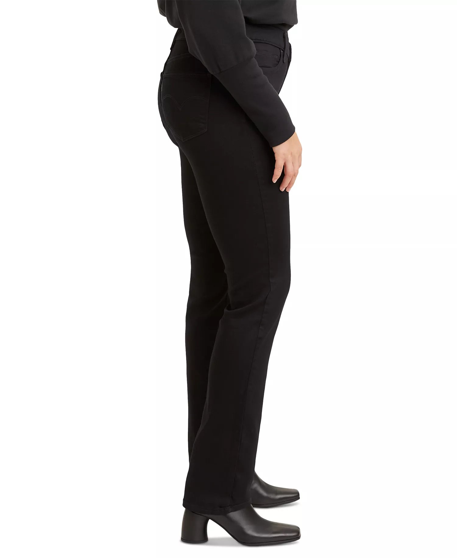 314 Shaping Straight Leg Jeans in Short Length - Soft Black - 26S
