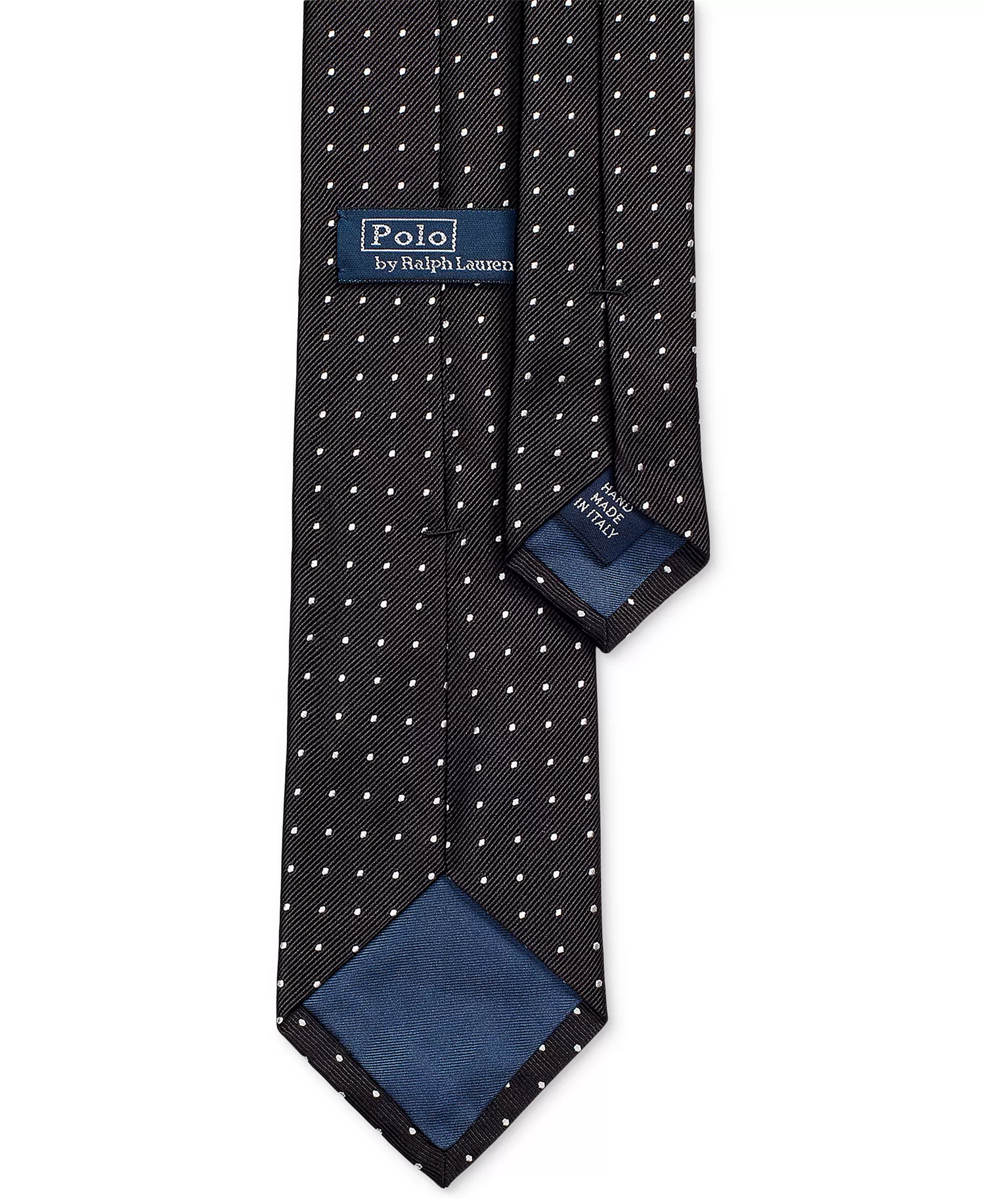 Men's Polka-Dot Silk Repp Tie - Black/white - No Size