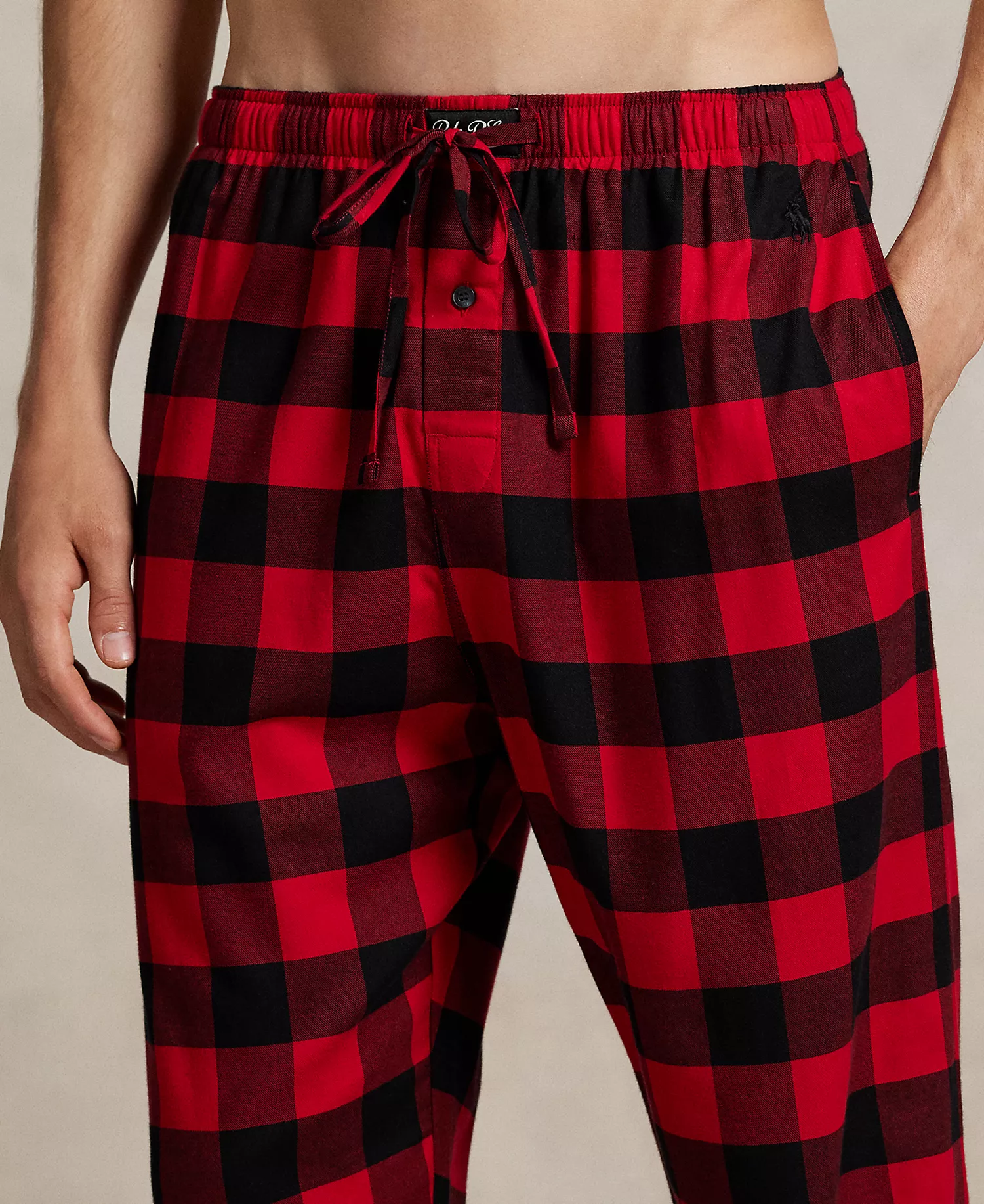 Men's 2-Piece Buffalo Check Sleepwear Set - Red Buffalo Check - L