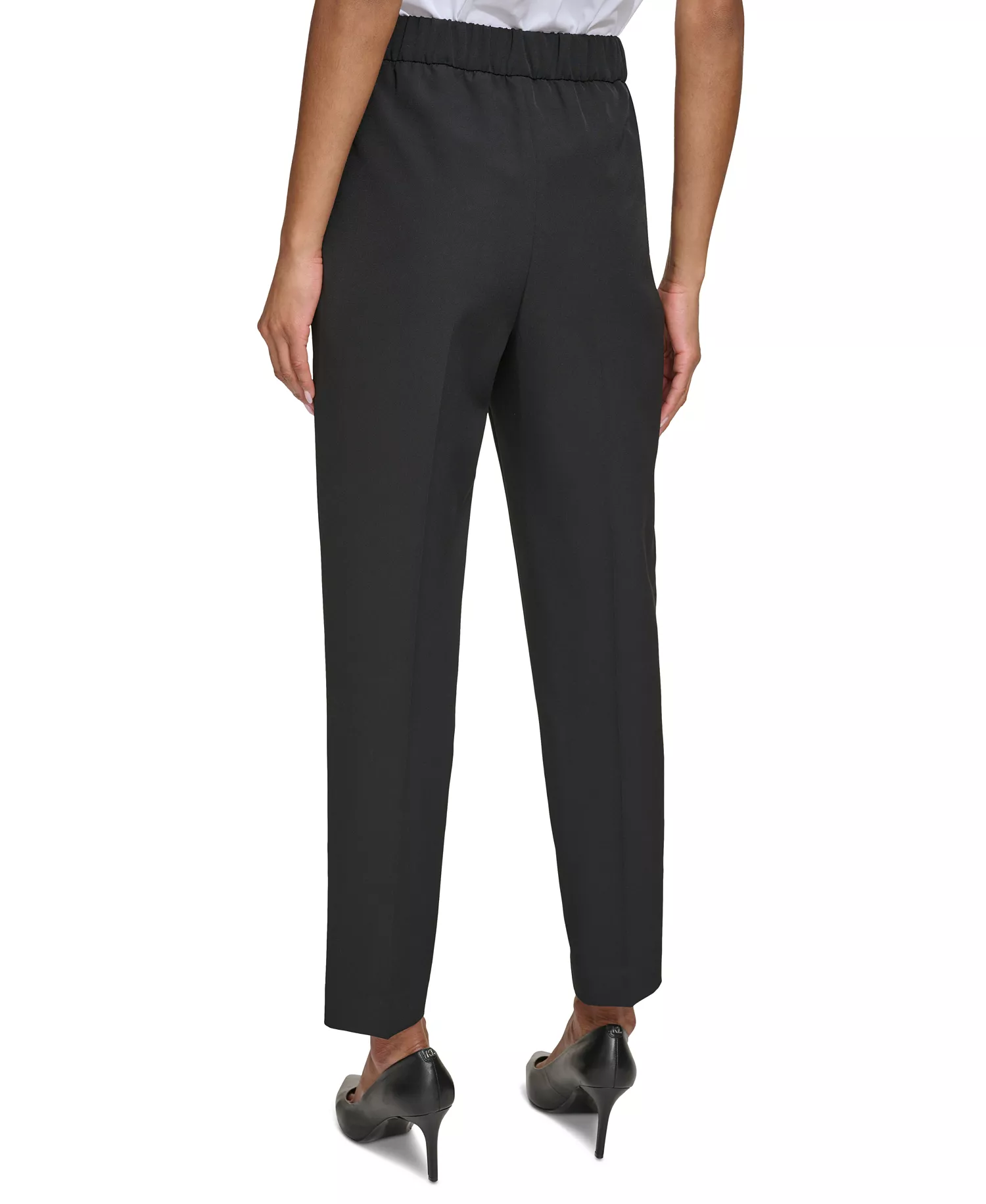 Karl Lagerfeld Women's Logo Slim-Leg Pants  - Black - 0