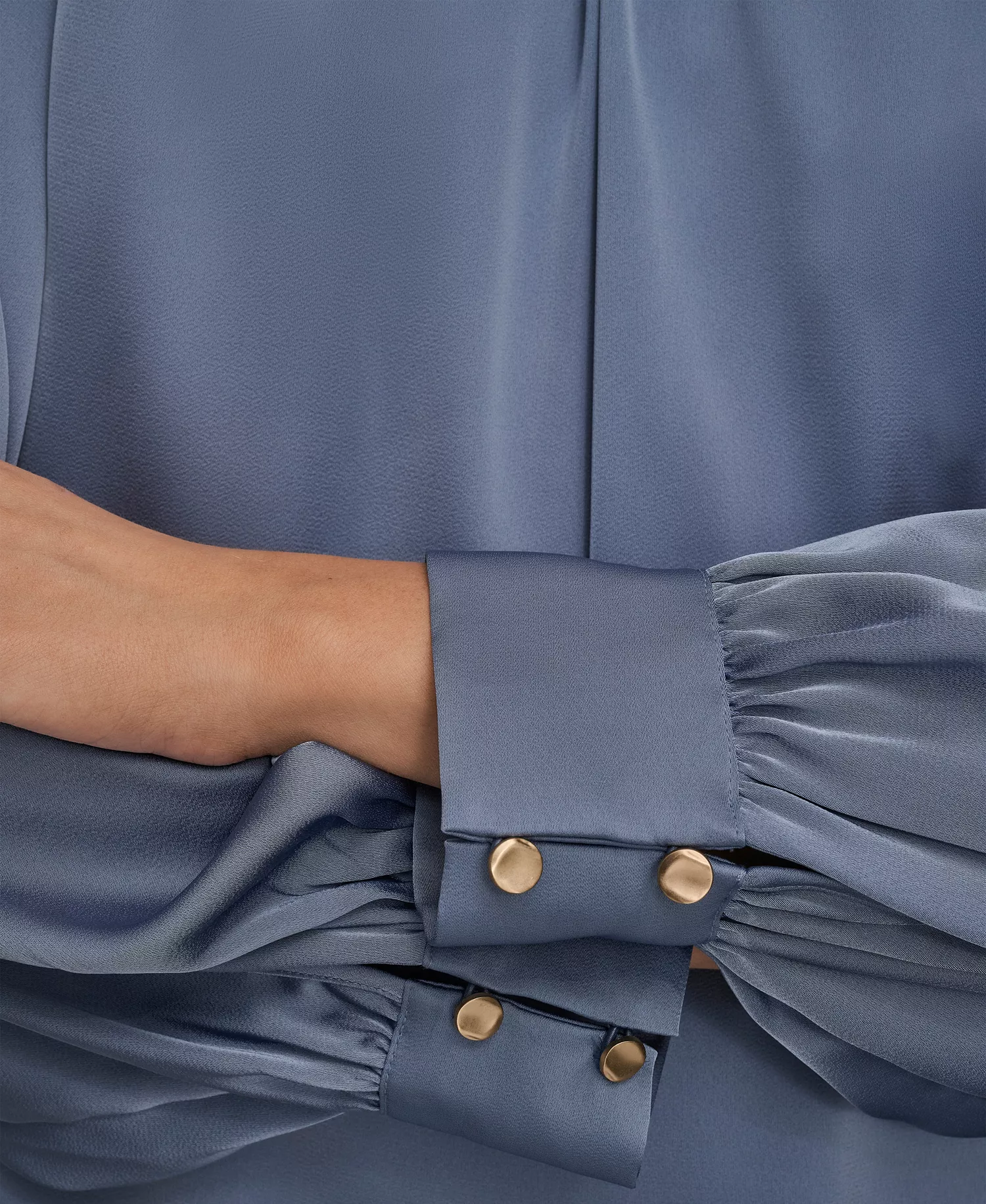 Women's Printed Long Sleeve Mock Neck Top - Tempest - L