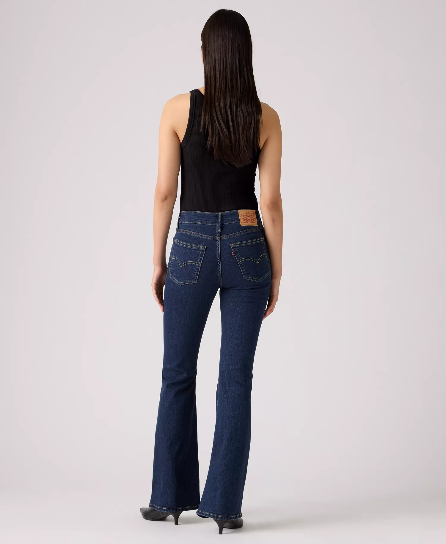 Women's High Rise Slim Fit Flare Jeans - Eternal Indigo Dark - 24