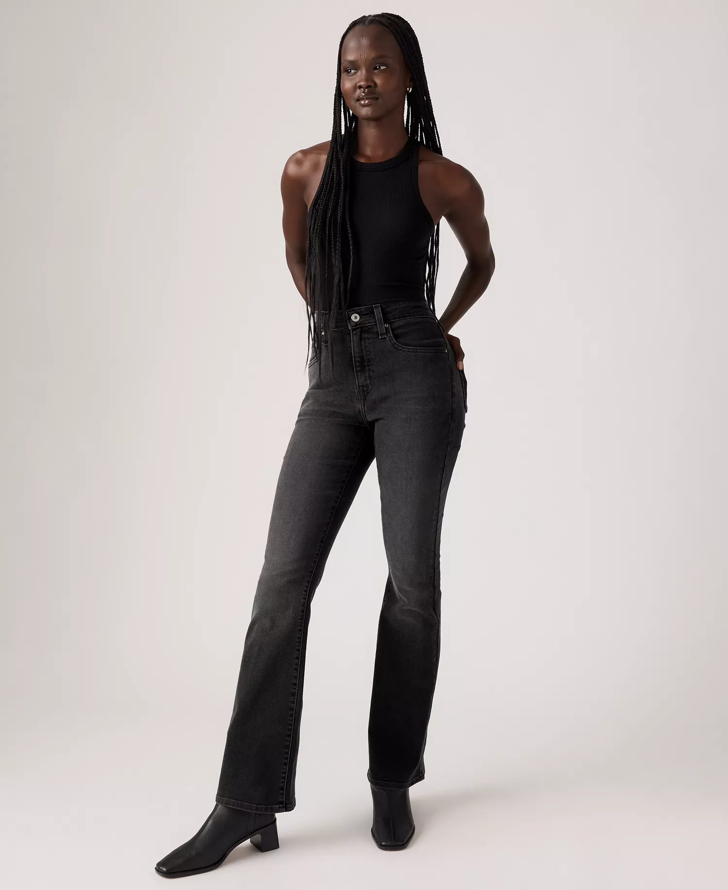 725 Rhinestone High-Waist Classic Stretch Bootcut Jeans - Nostalgic Night Stripe - 25