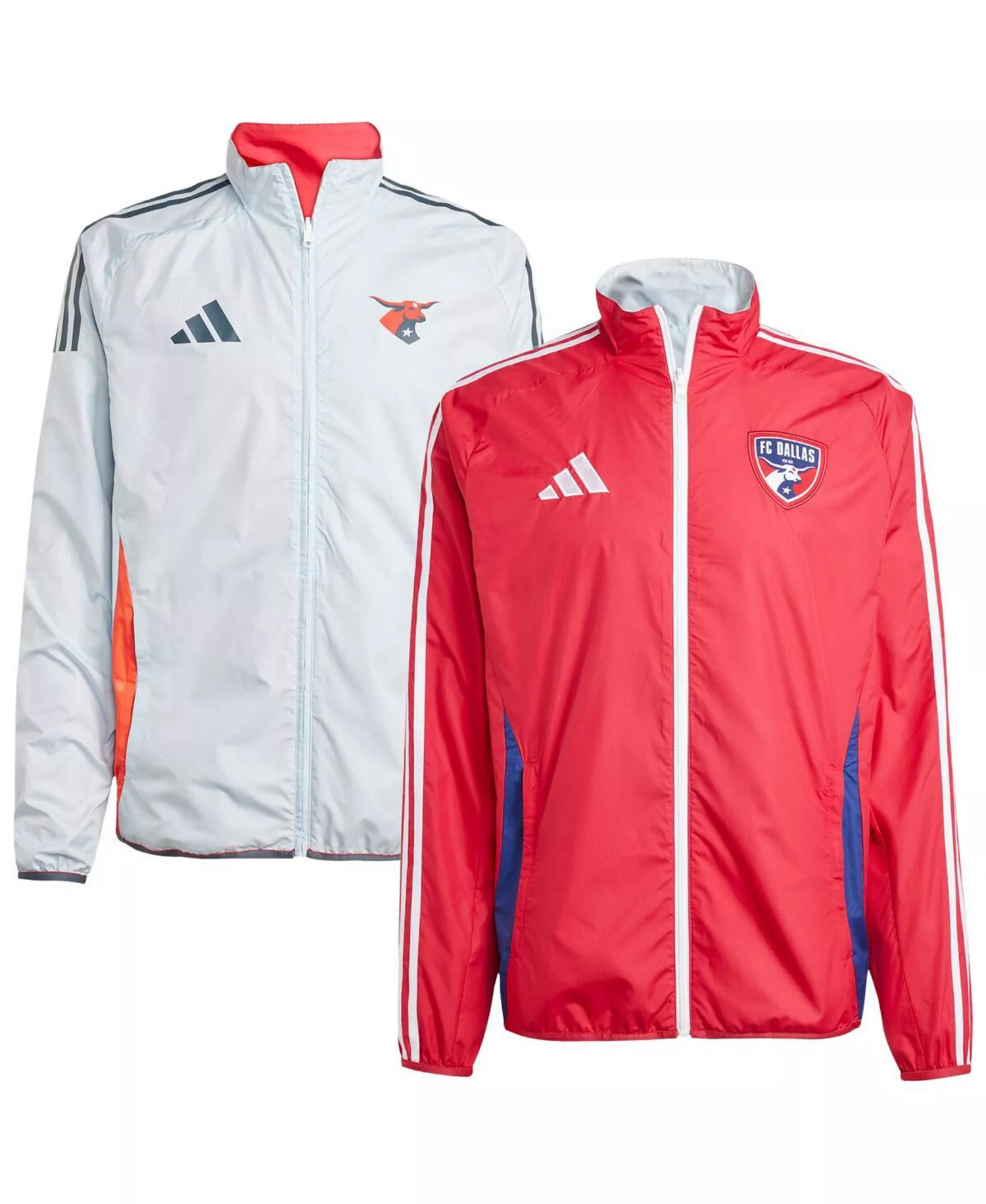 Men's Red/Light Blue FC Dallas 2025 Anthem Reversible Full-Zip Jacket - Red, Light Blue - L