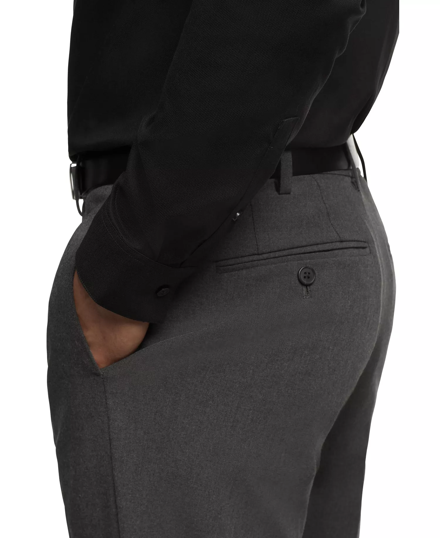 Men's Infinite Color Regular-Fit Dress Shirt - BLACK - 14.5 32/33