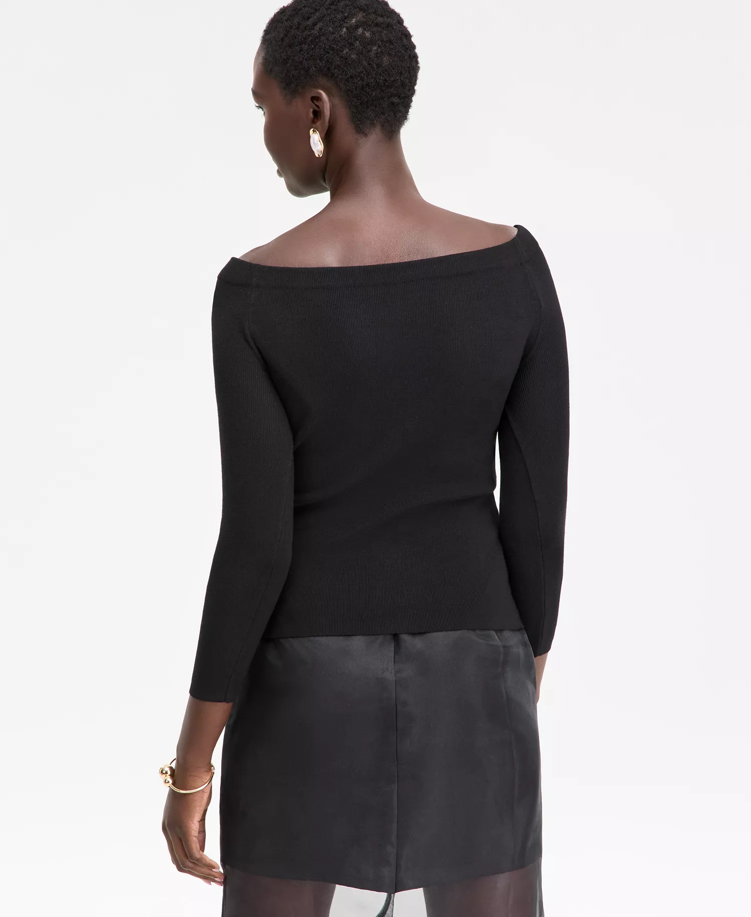 Women's Cowlneck Sweater, Macy's Exclusive - Deep Black - L