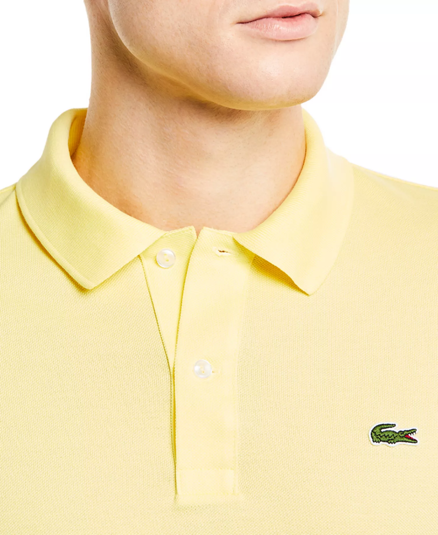 Men's Slim Fit Short Sleeve Ribbed Polo Shirt - 107 - Yellow - 2XL