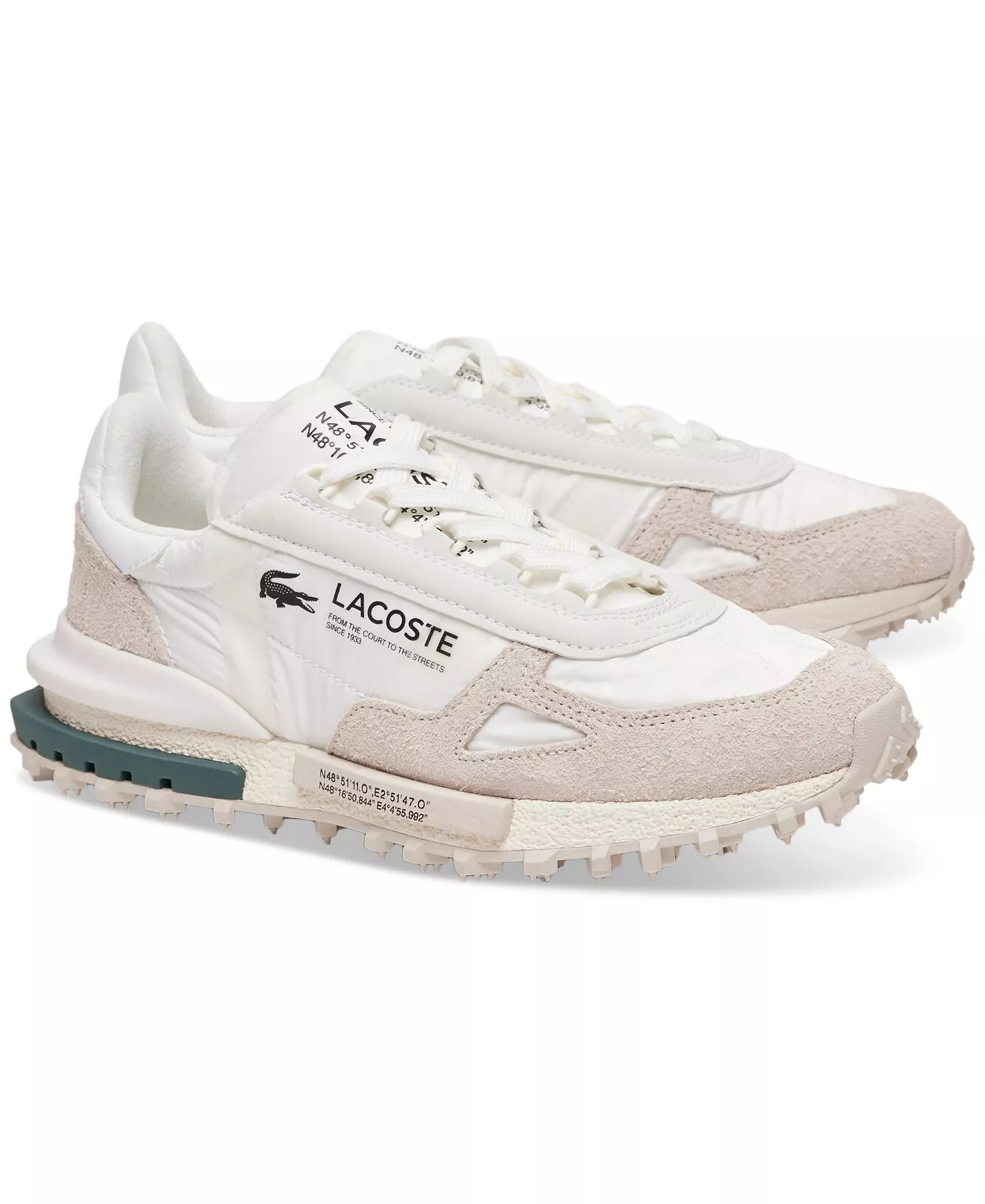 Men's Elite Active Lace-Up Sneakers - White/Dark Green - 12M