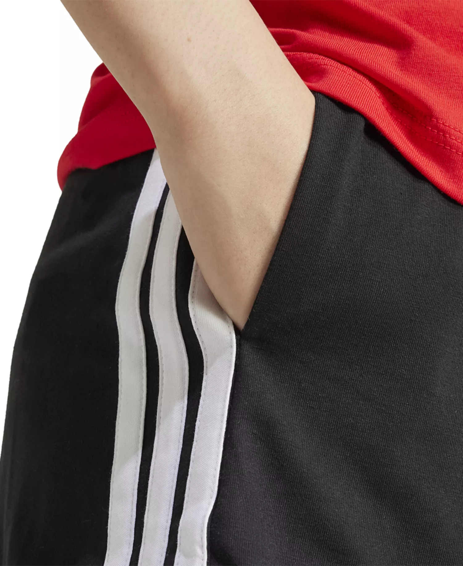Women's Essential Drawstring Pull-On Shorts - Black/White - L
