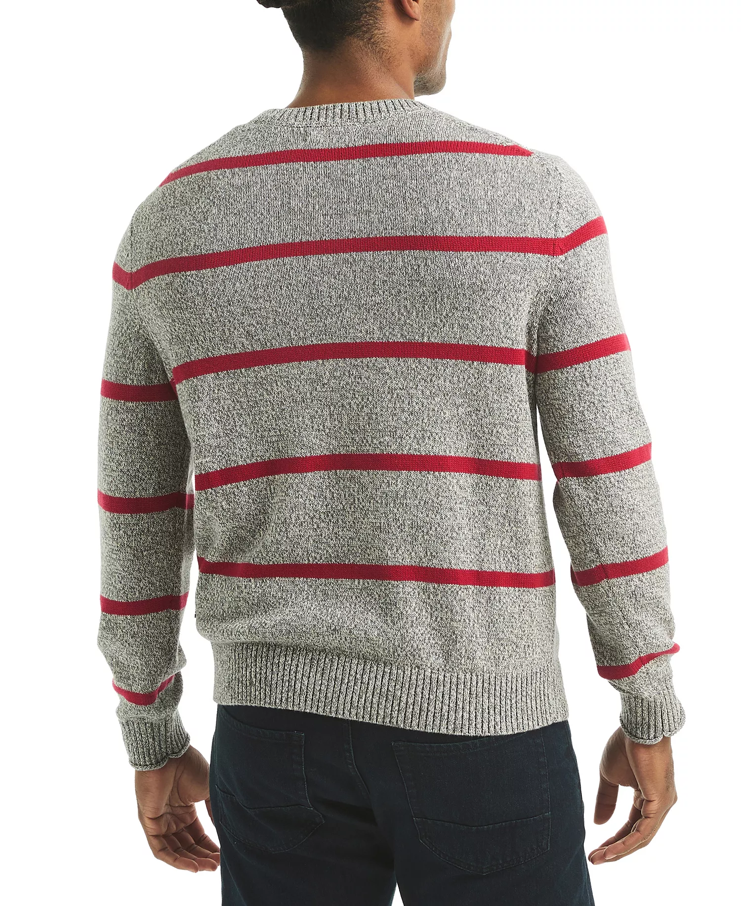 Men's Striped Crewneck Sweater - Carbon - 2XL