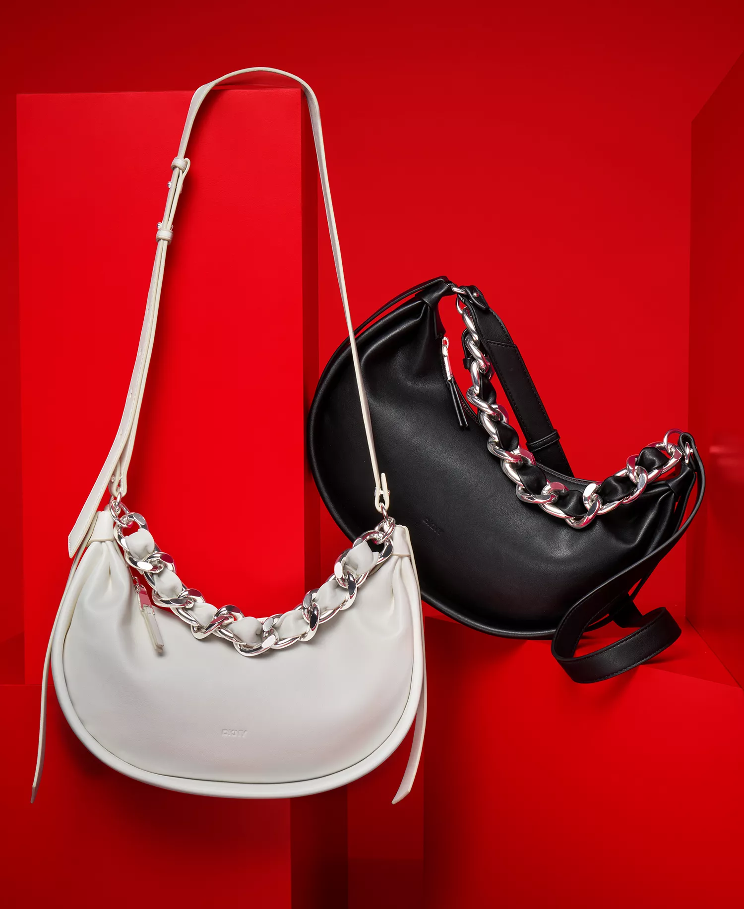 Fiona Small Hobo Bag - Black/silver - ONE SIZE