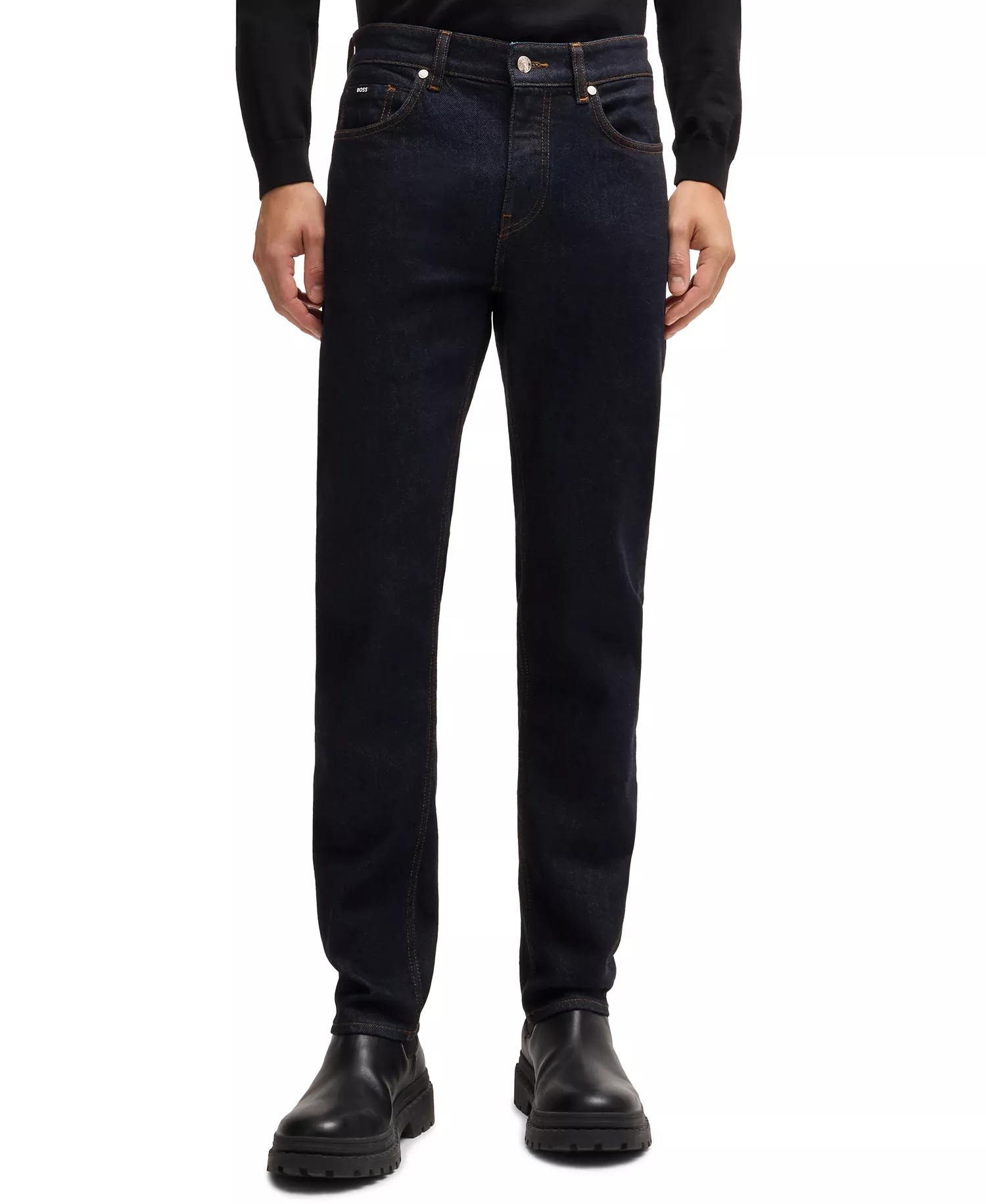 Men's Stretch Denim Slim-Fit Jeans - Navy - 38x36