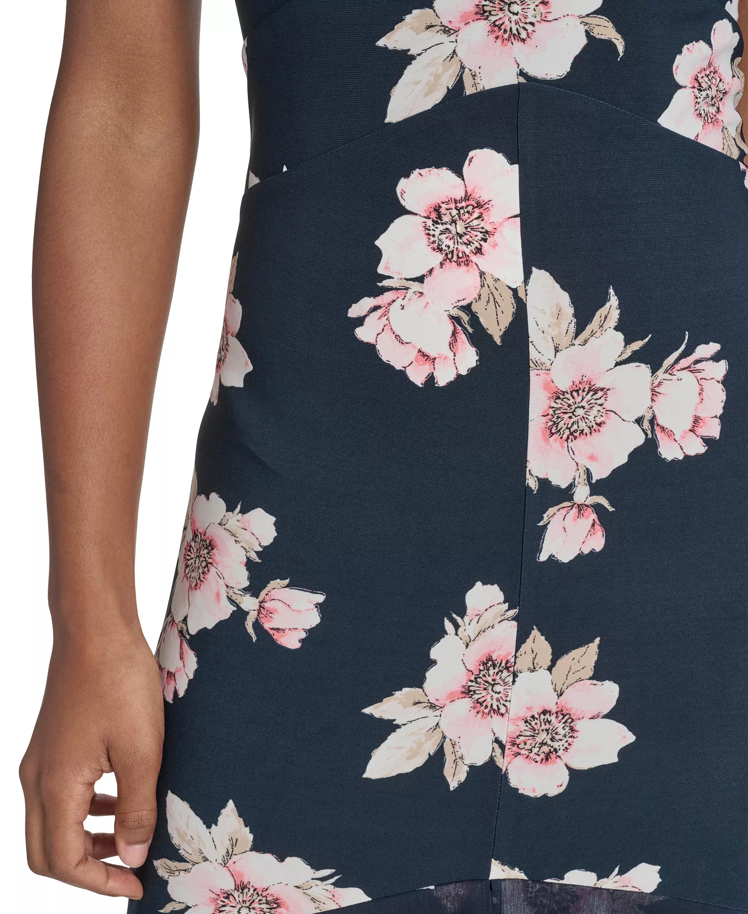 Women's Chiffon Combo Midi Dress - Sky Captain Multi - 10