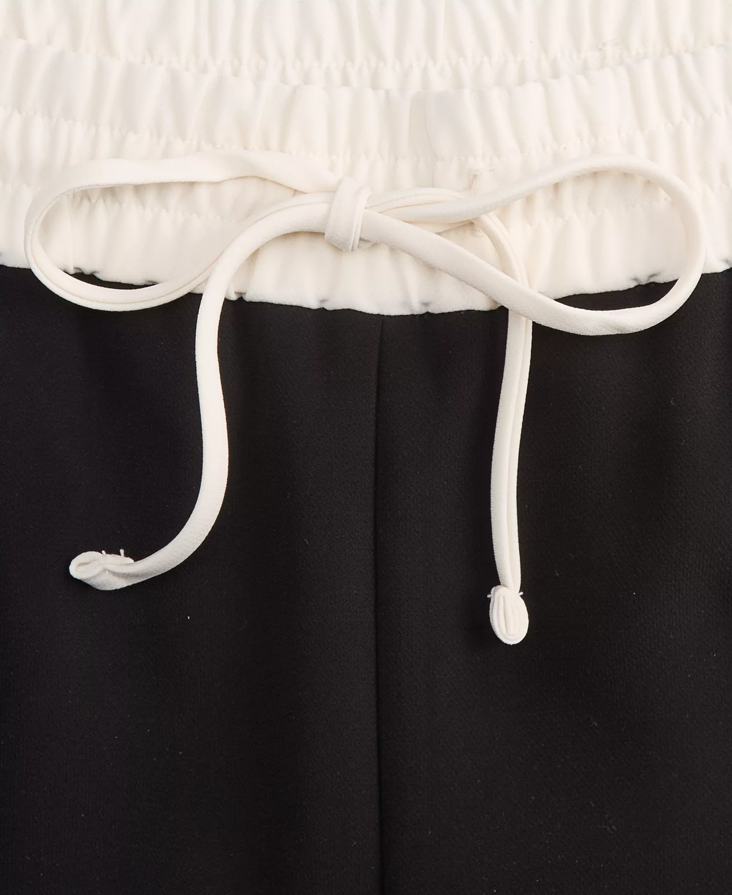 Petite Drawstring-Waist Side-Stripe Wide-Leg Pants, Macy's Exclusive - Deep Black - P/L