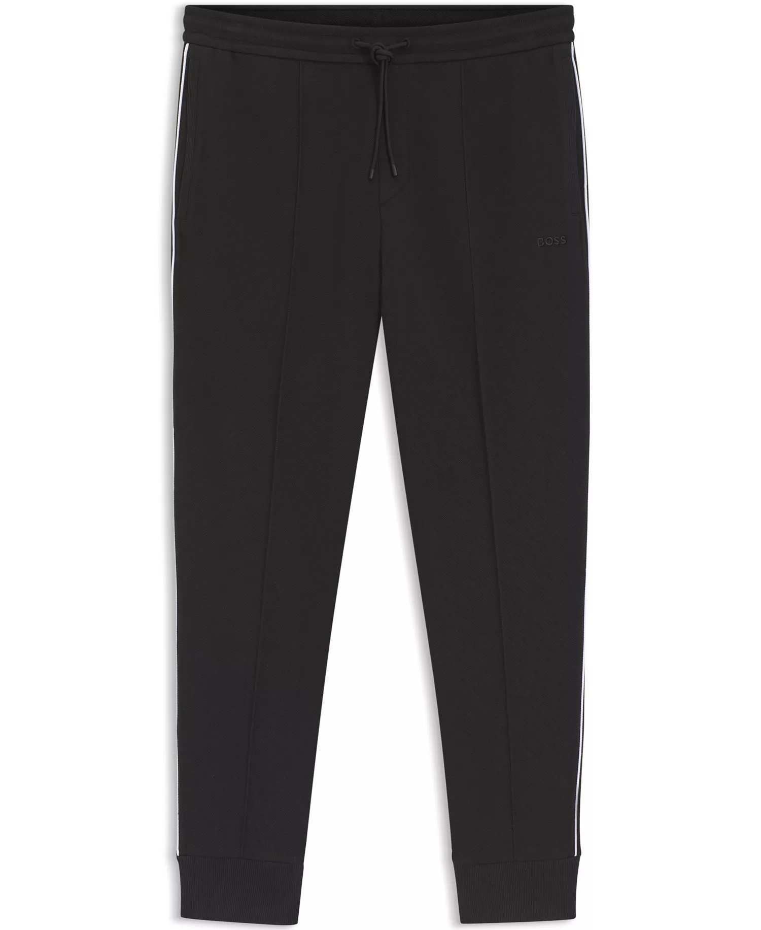 Men's Cotton-Blend Tracksuit Pants - Black - 2XL