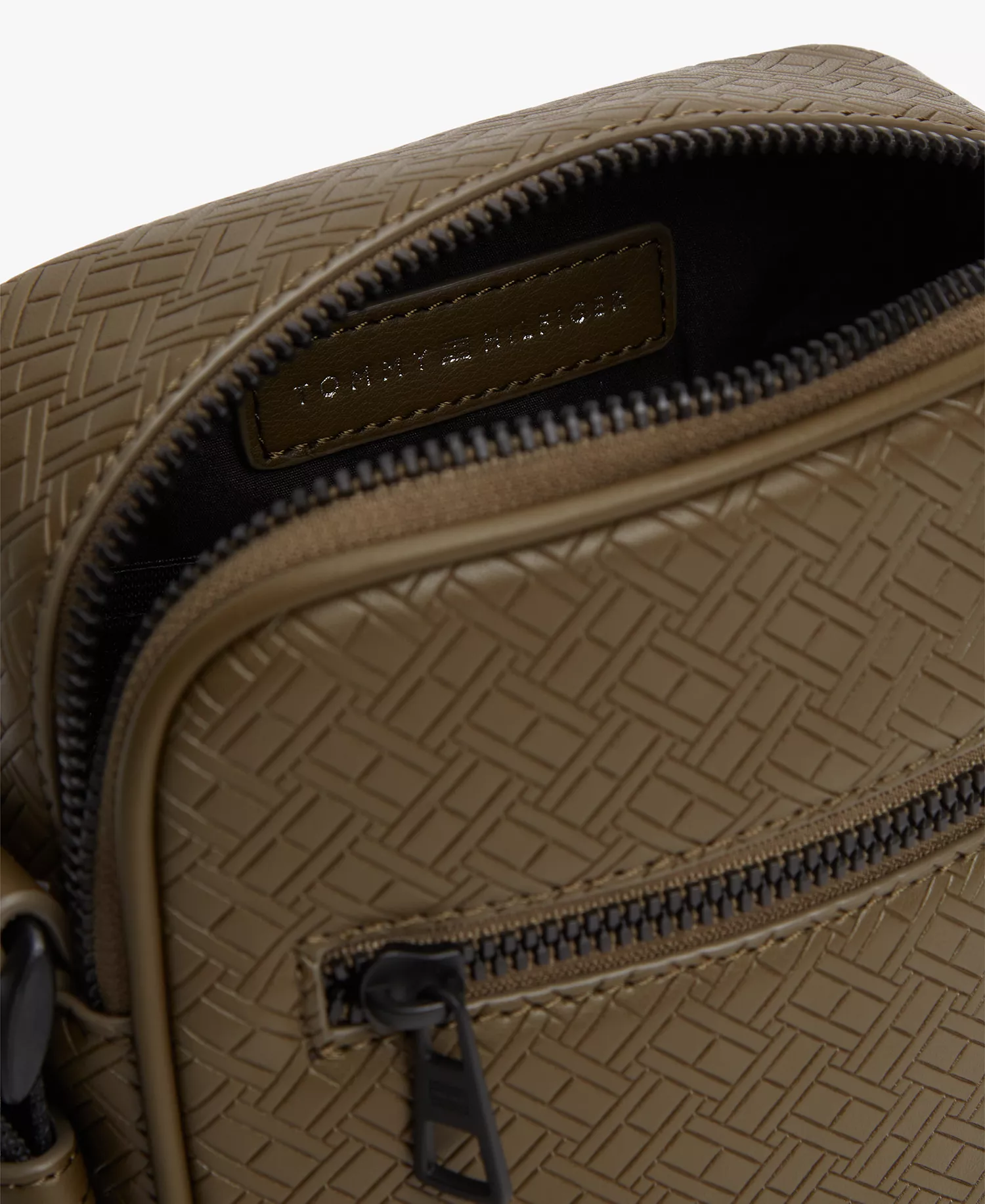 Men's Embossed Flag Mini Reporter Bag - Brown - No Size