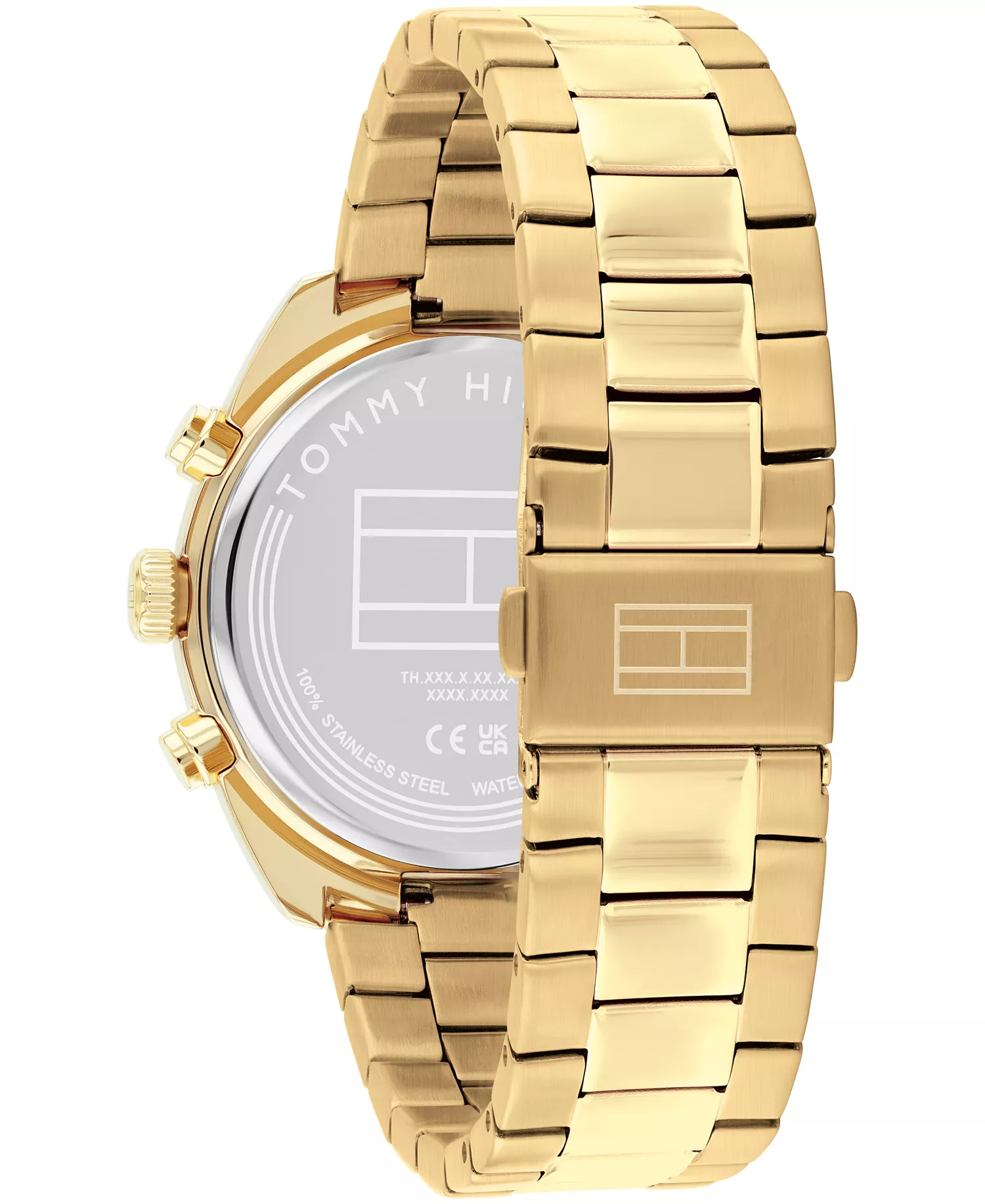 Men's Chronograph Gold Tone Stainless Steel Bracelet Watch, 40mm - Cream - 44