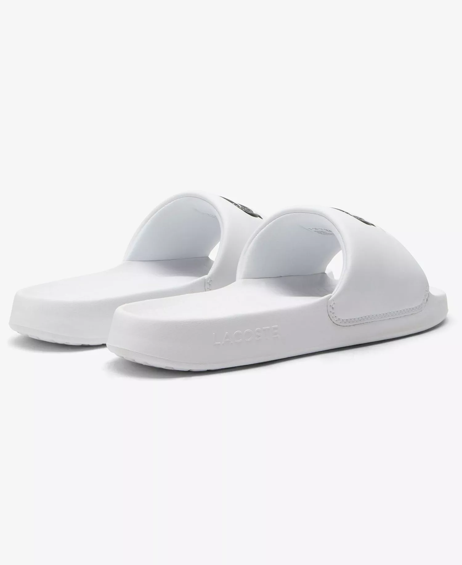 Men's Serve Round Toe Slip-On Slides - White/Black - 10