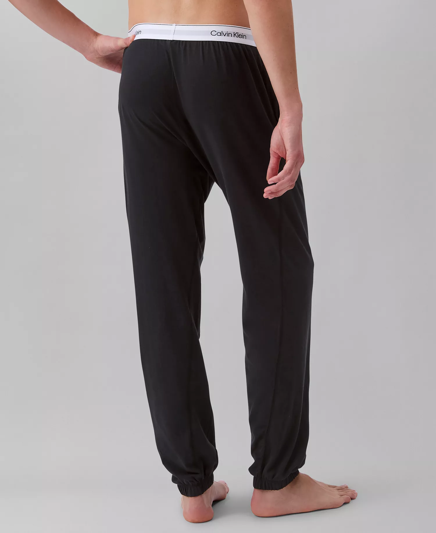 Men's Modern Cotton Logo Pajama Jogger - Black - L