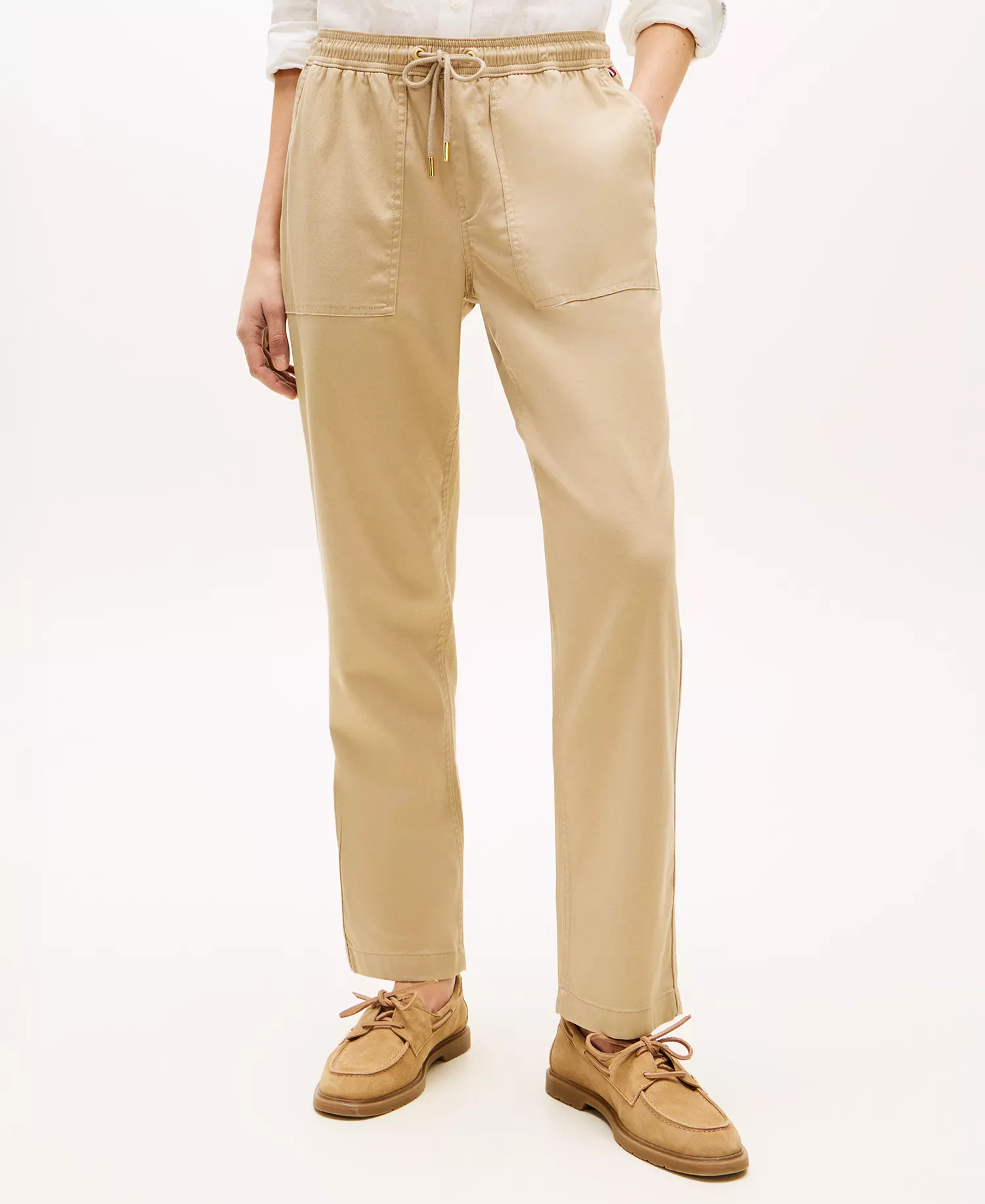 Women's Cargo Pull-On Pants - Beige - L