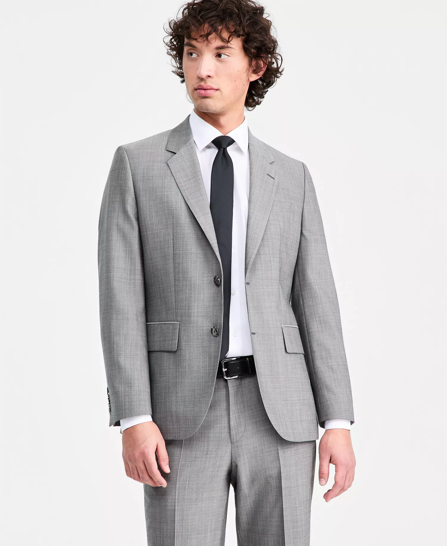 Men's Modern-Fit Suit Separates Jacket - Dark Grey - 36R
