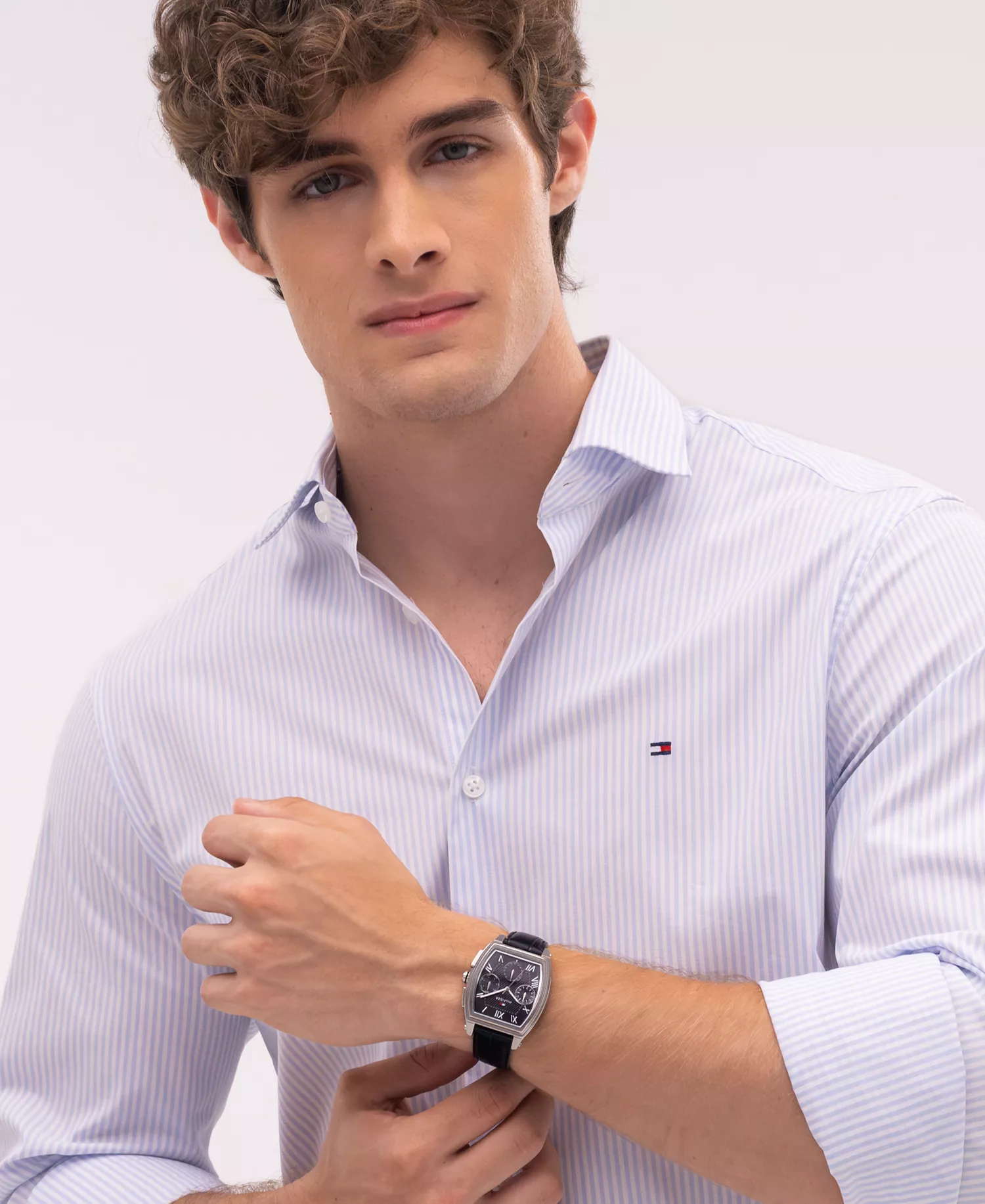 Men's Multifunction Black Leather Strap Watch, 36mm - Black - NO SIZE