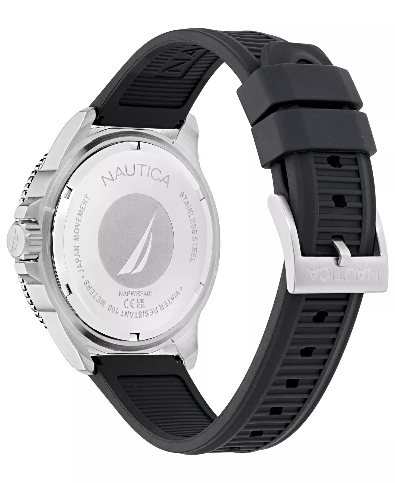 Men's Analog Black Silicone Watch, 46mm - Black - No Size