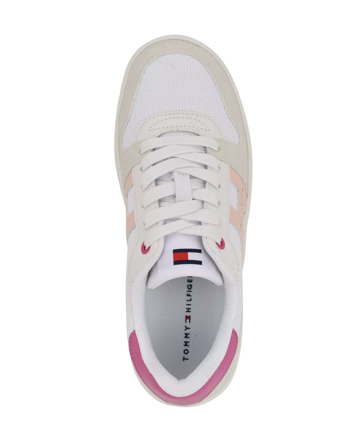 Women's Neenha Signature Logo Lace-Up Sneakers - Pink/White - 10M