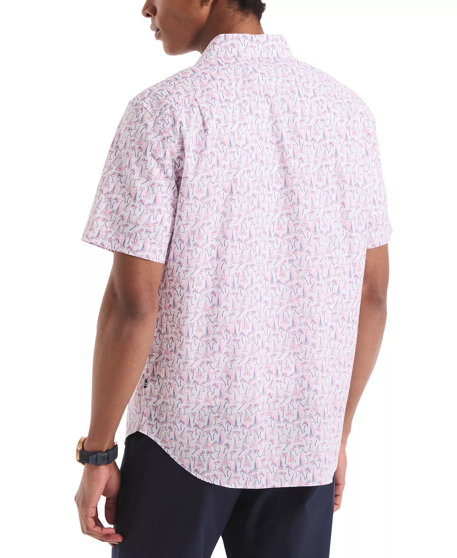 Men's Classic-Fit Printed Button-Down Shirt - Bright White - 2XL