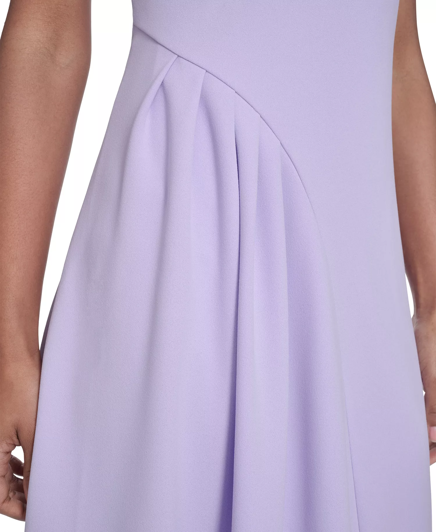 Women's Ruched V-Neck Midi Dress - Opal - 10
