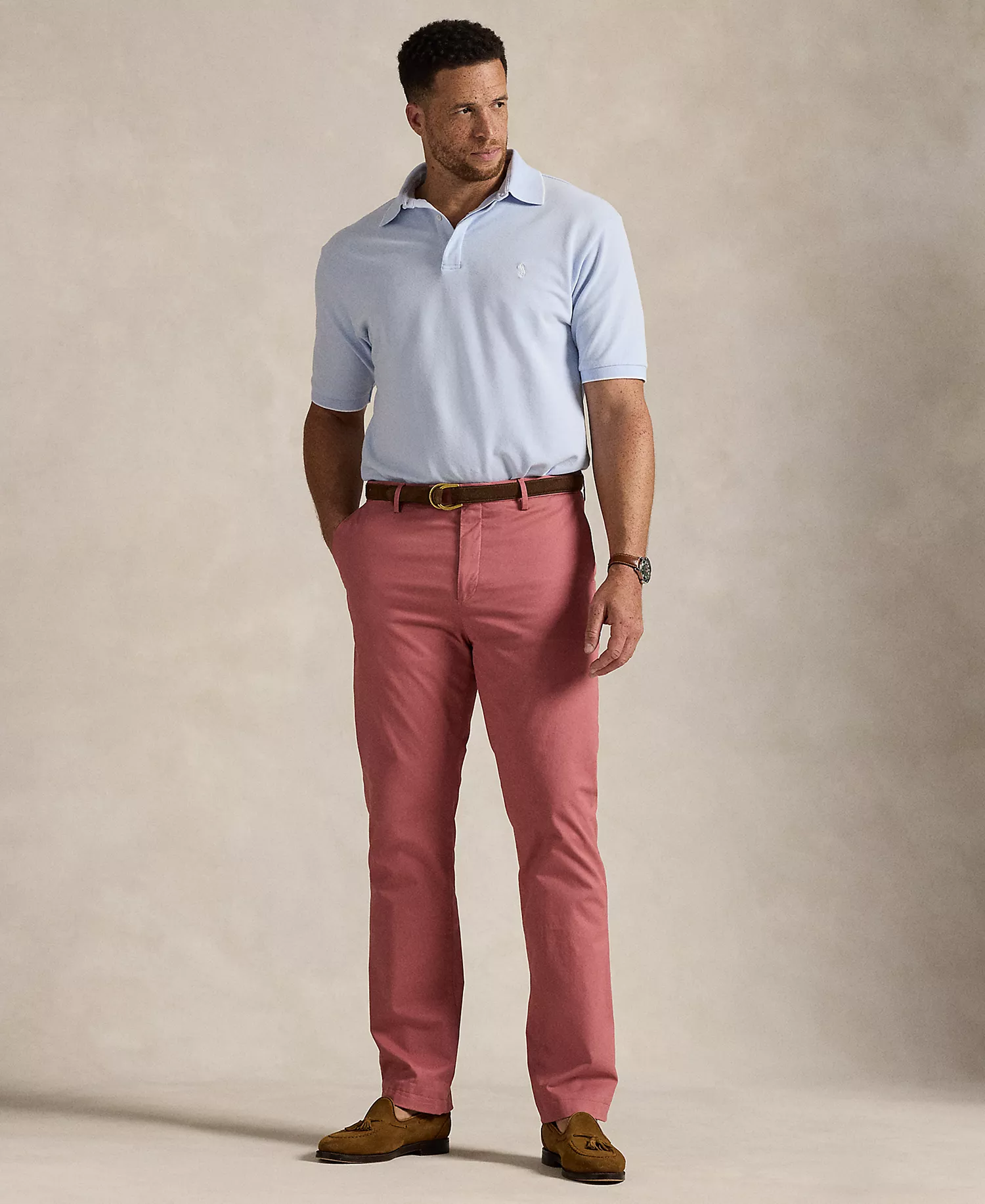 Men's Big & Tall Stretch Oxford Mesh Polo Shirt - Newport Navy/white - XLT