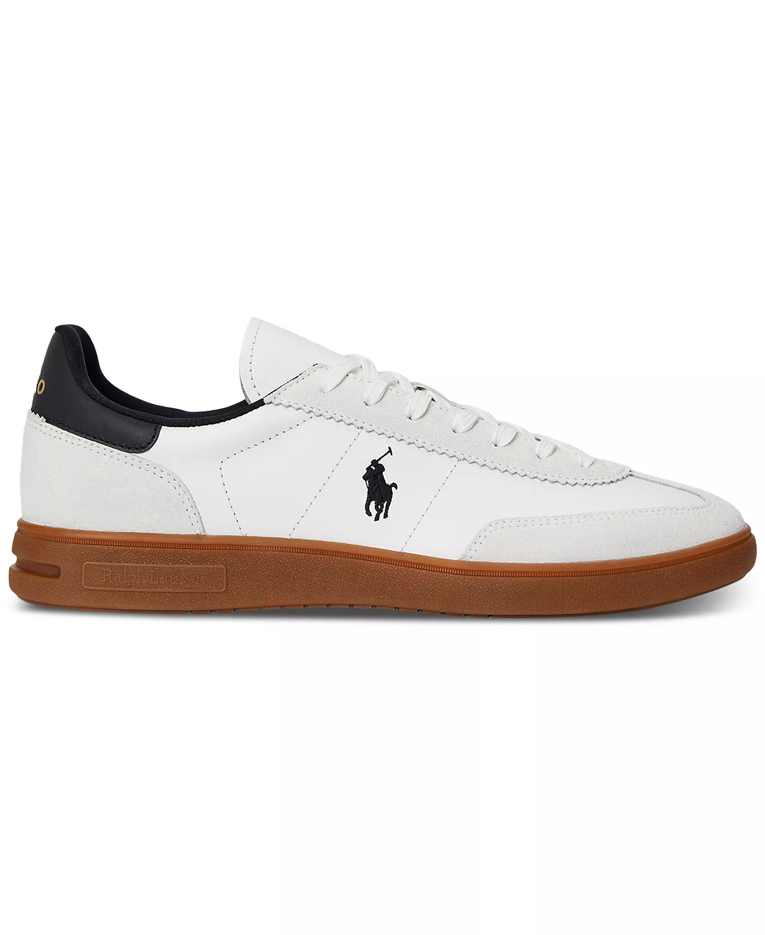 Men's Bedford Leather & Suede Sneakers - WHITE/BLACK - 10