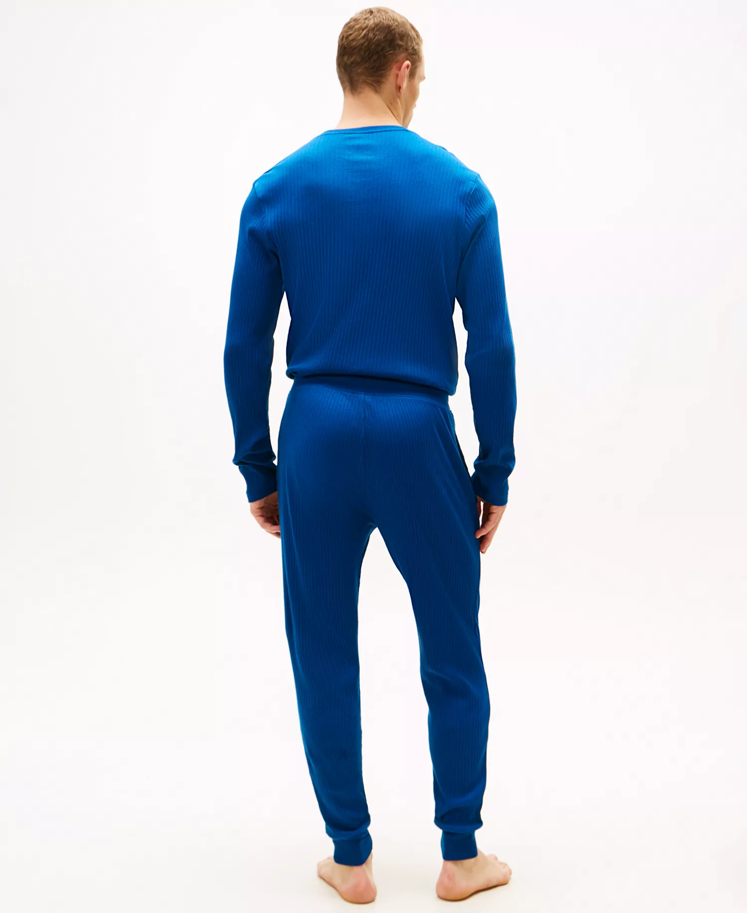 Men's Ribbed Jogger Pajama Pants - Atlantic - 2XL