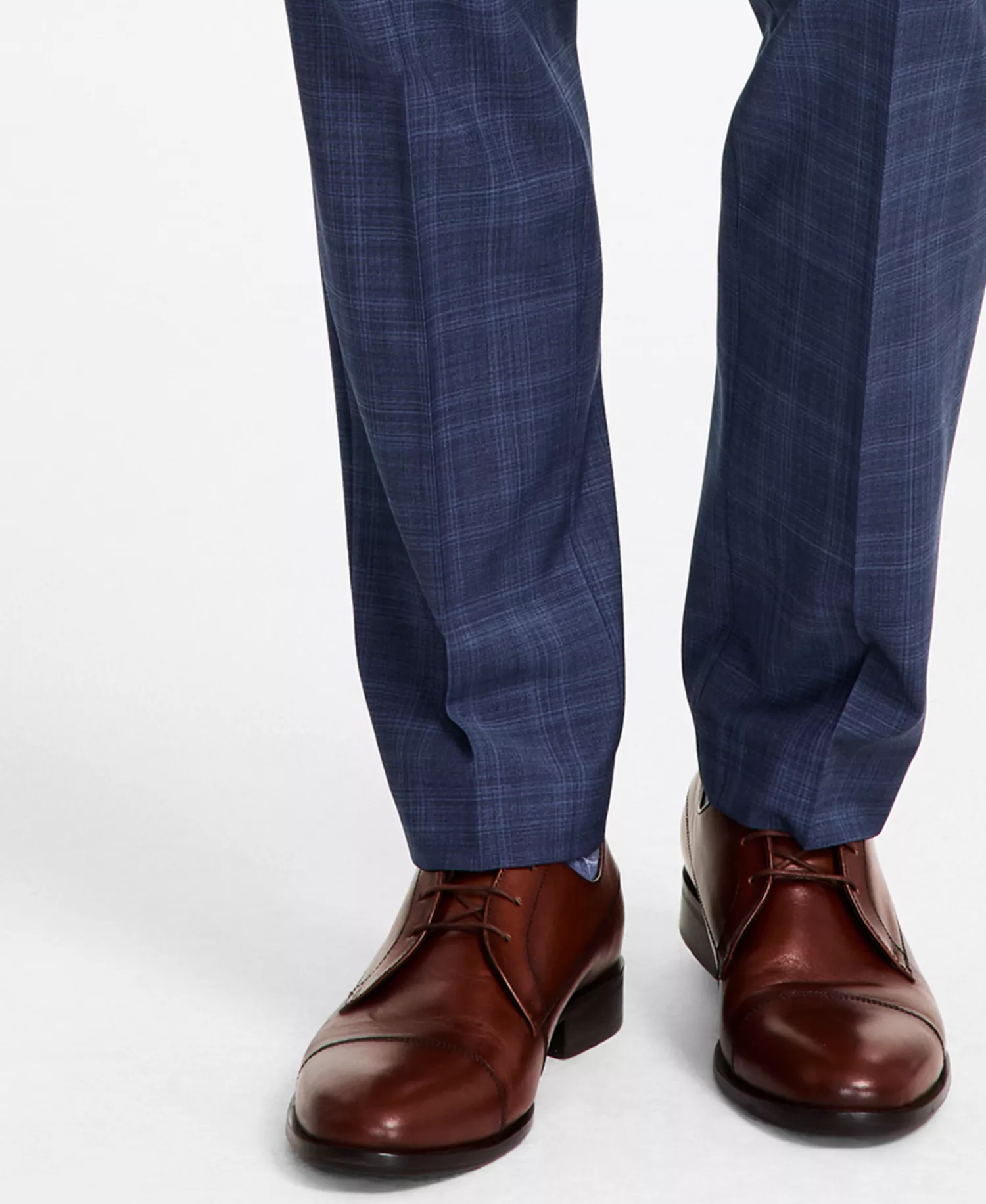 Men's Slim-Fit Wool Blend Suit Pants - Blue - 28 - 29
