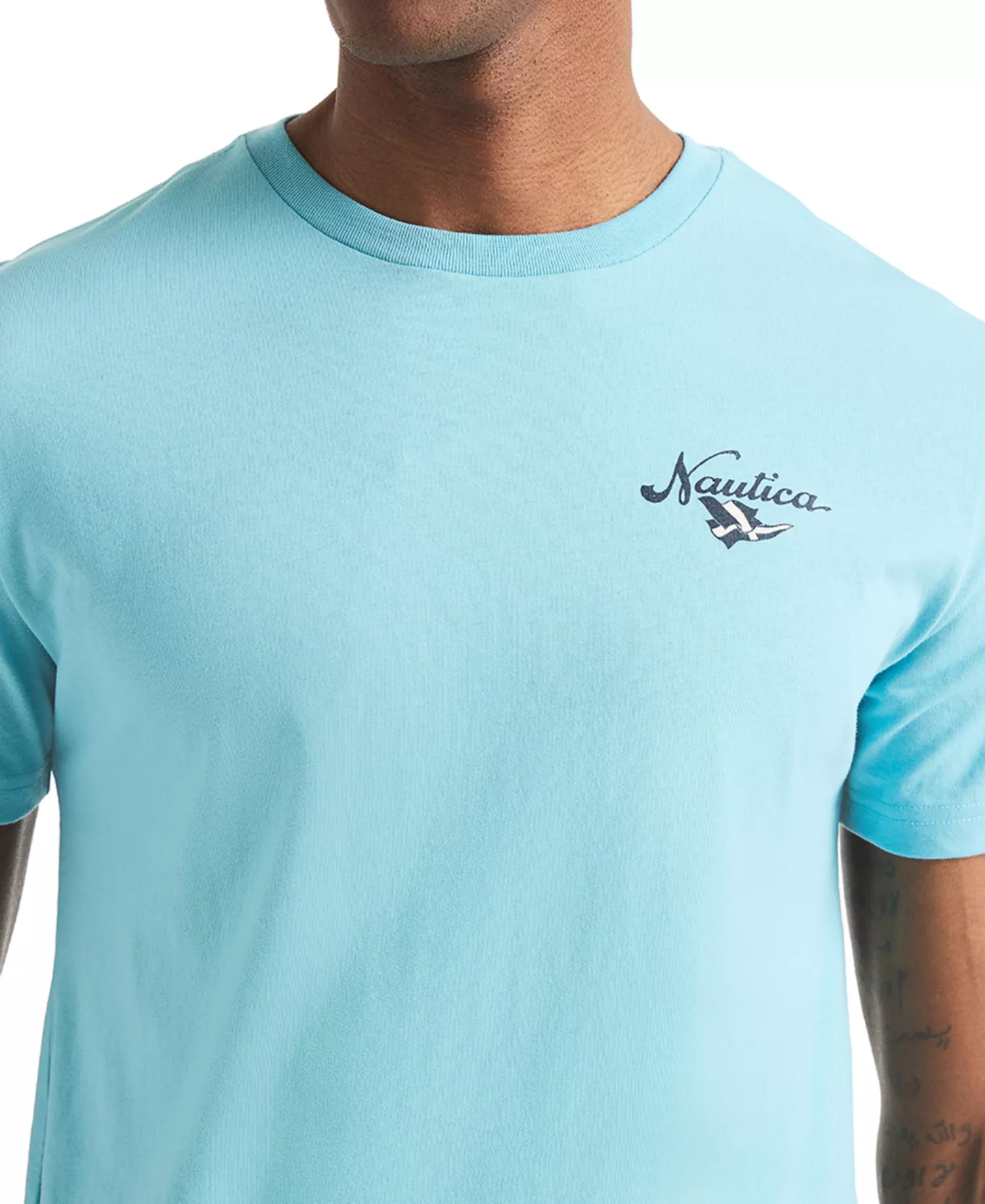 Men's Awesome World Logo Graphic T-Shirt - Milky Blue - 2XL