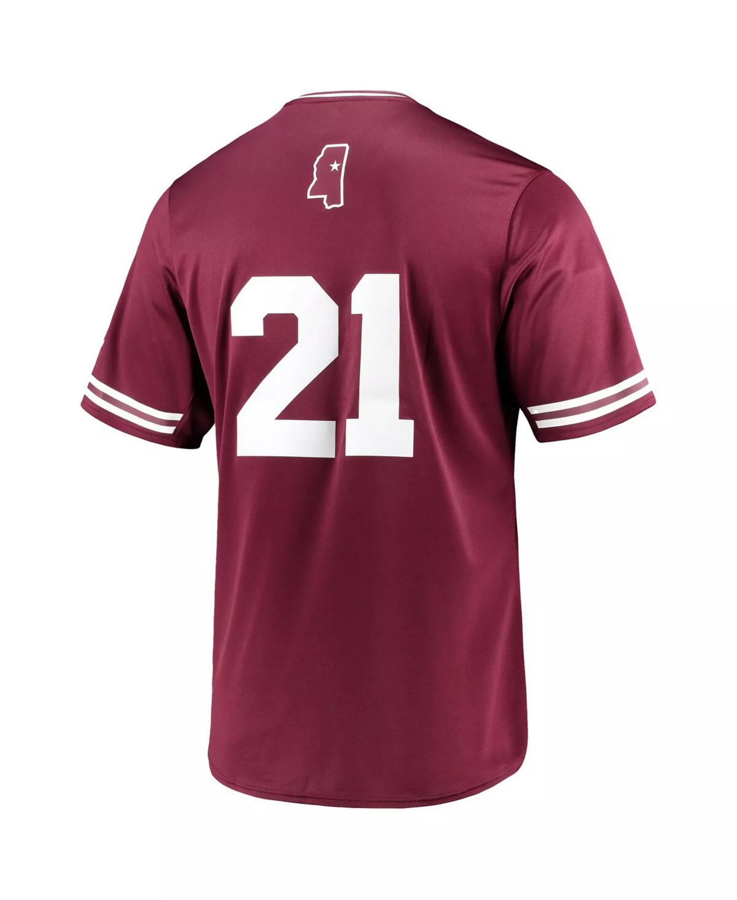 Men's Maroon Mississippi State Bulldogs Replica V-Neck Baseball Jersey - Maroon - 2XL