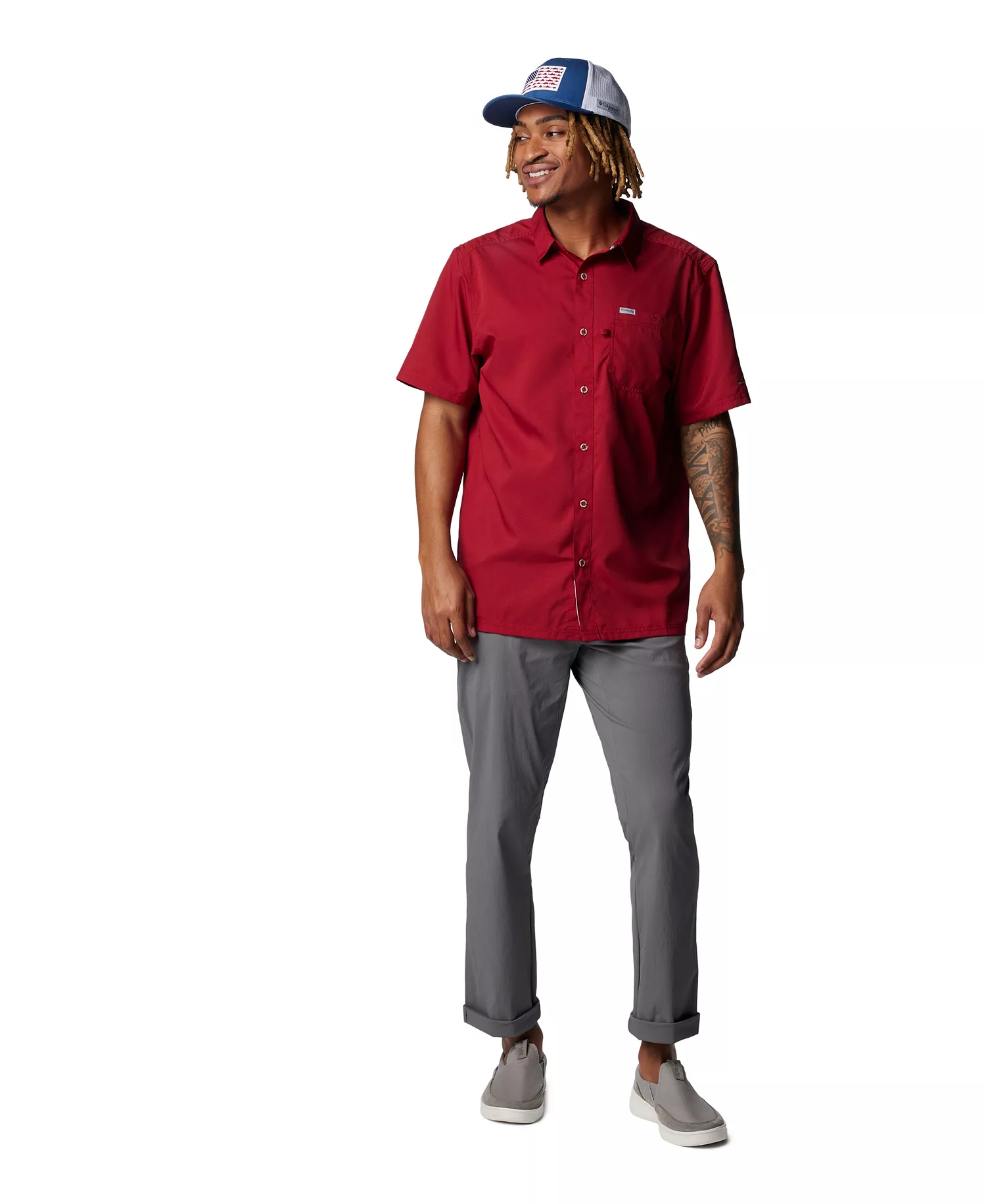 Men's Slack Tide Camp Shirt - Beet - L